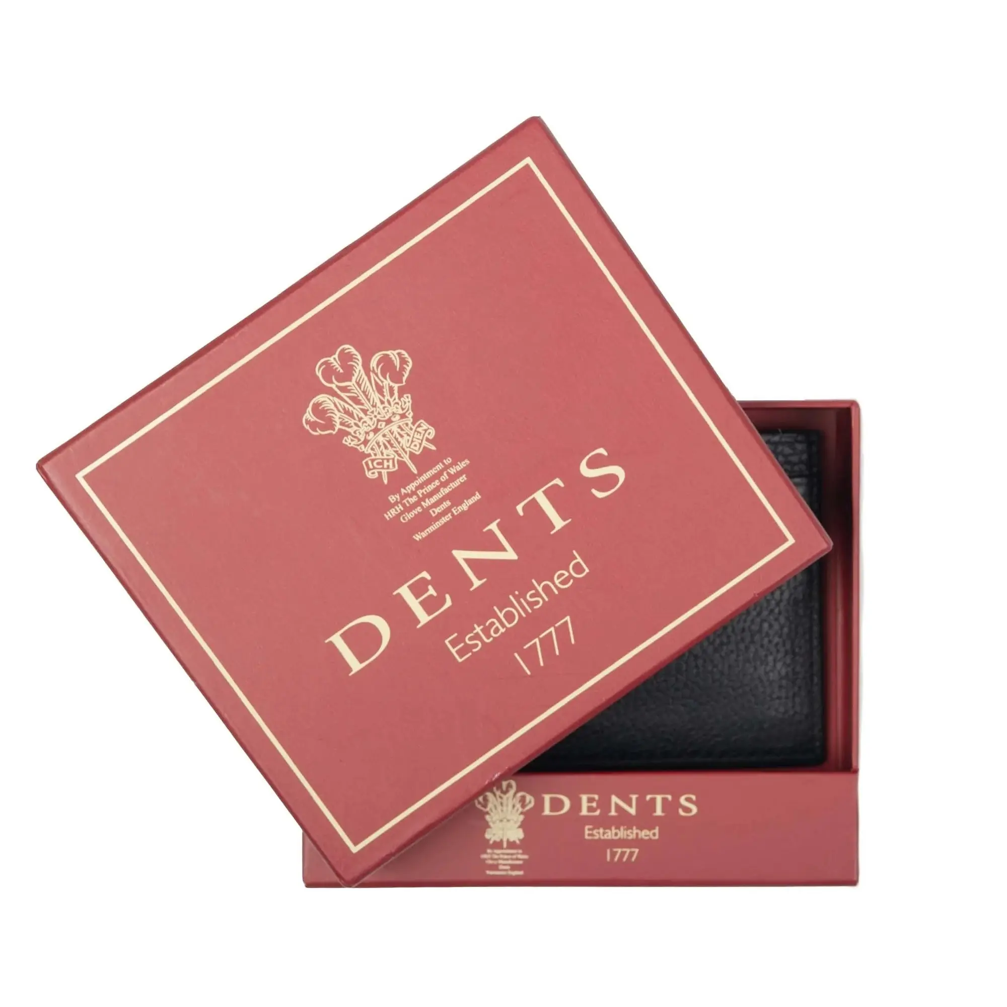 Product image 3 of 3 of Dents Men's Cherwell Pebble Grain Leather Card Holder With RFID Blocking - Black/Bordeaux