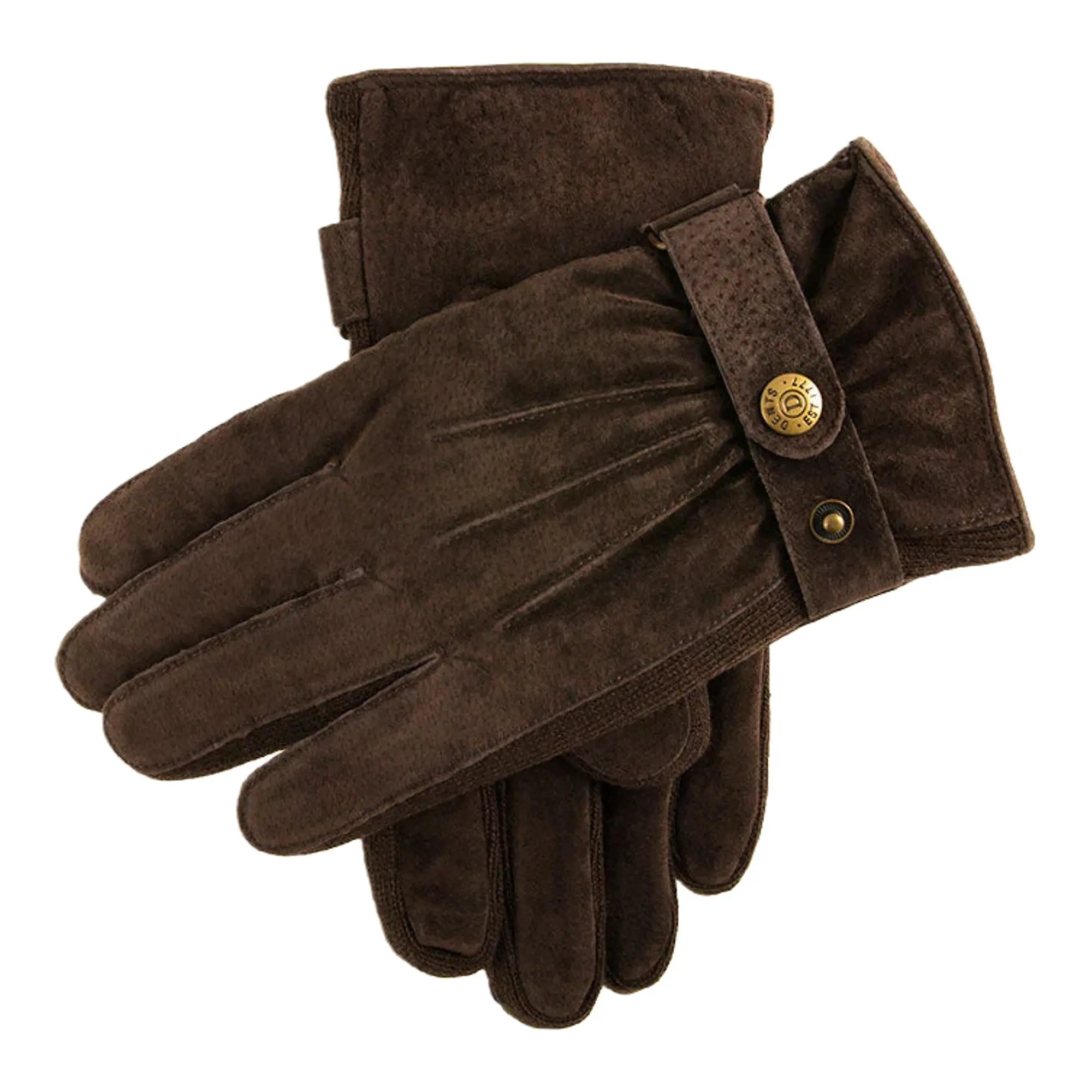 Product image 1 of 5 of Dents Men's Chester Three-Point Fleece-Lined Suede Gloves - Brown