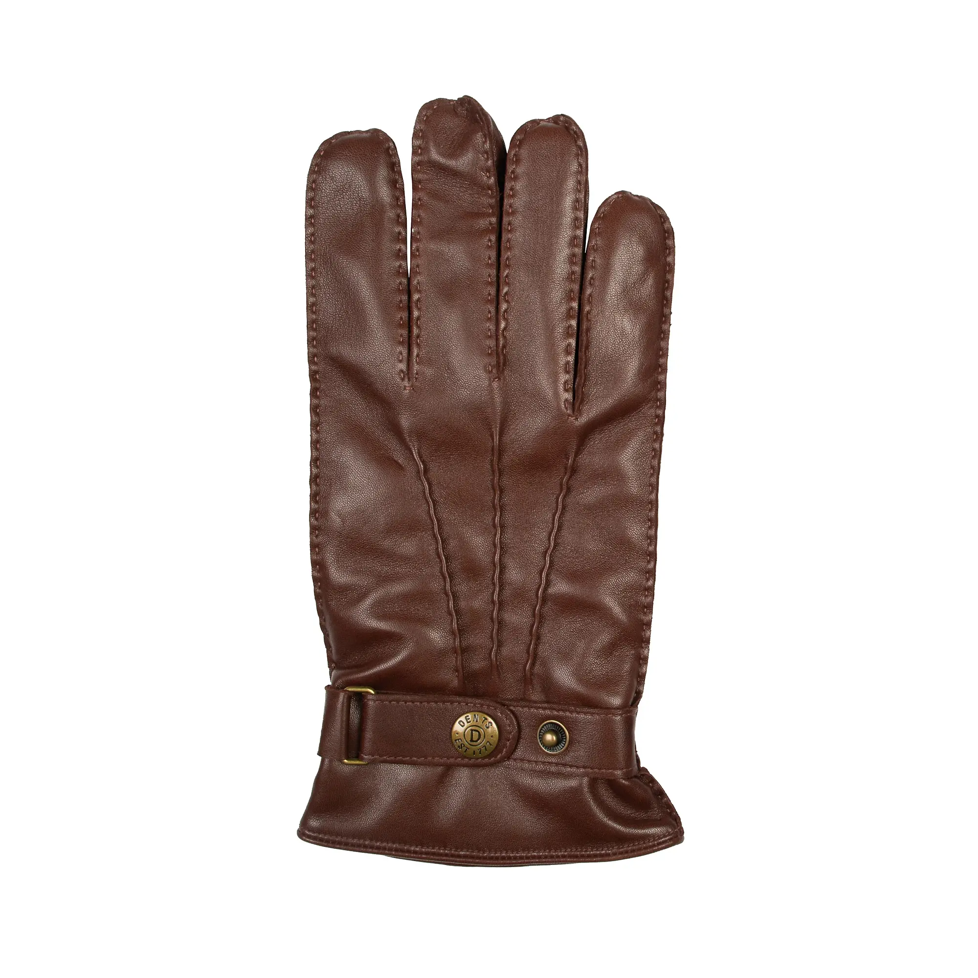 Product image 5 of 12 of Dents Men's Tetbury Handsewn Three-Point Wool and Cashmere Blend-Lined Leather Gloves - Chestnut