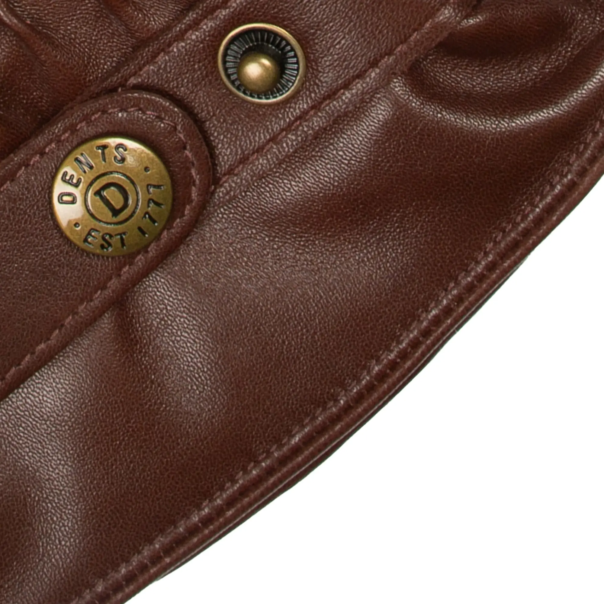 Product image 12 of 12 of Dents Men's Tetbury Handsewn Three-Point Wool and Cashmere Blend-Lined Leather Gloves - Chestnut