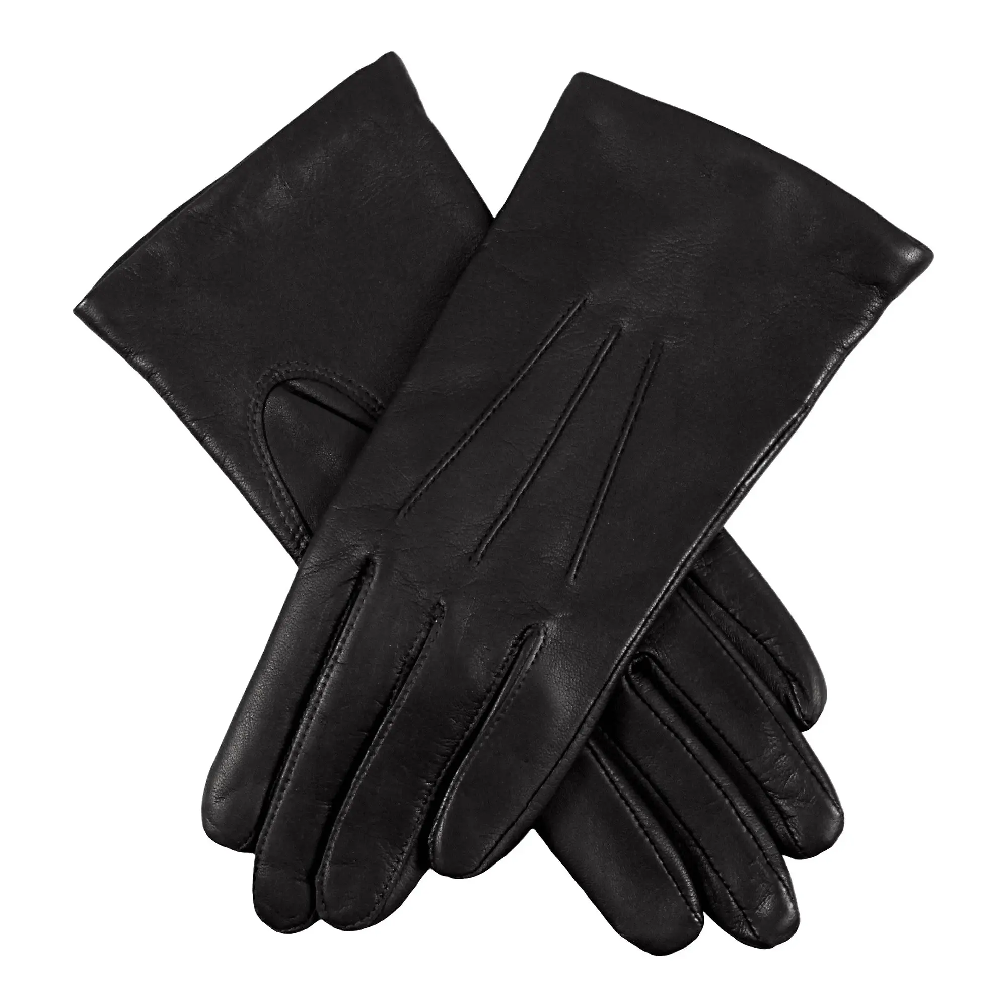 Product image 1 of 12 of Dents Women's Emma Three-Point Lined Leather Gloves - Black