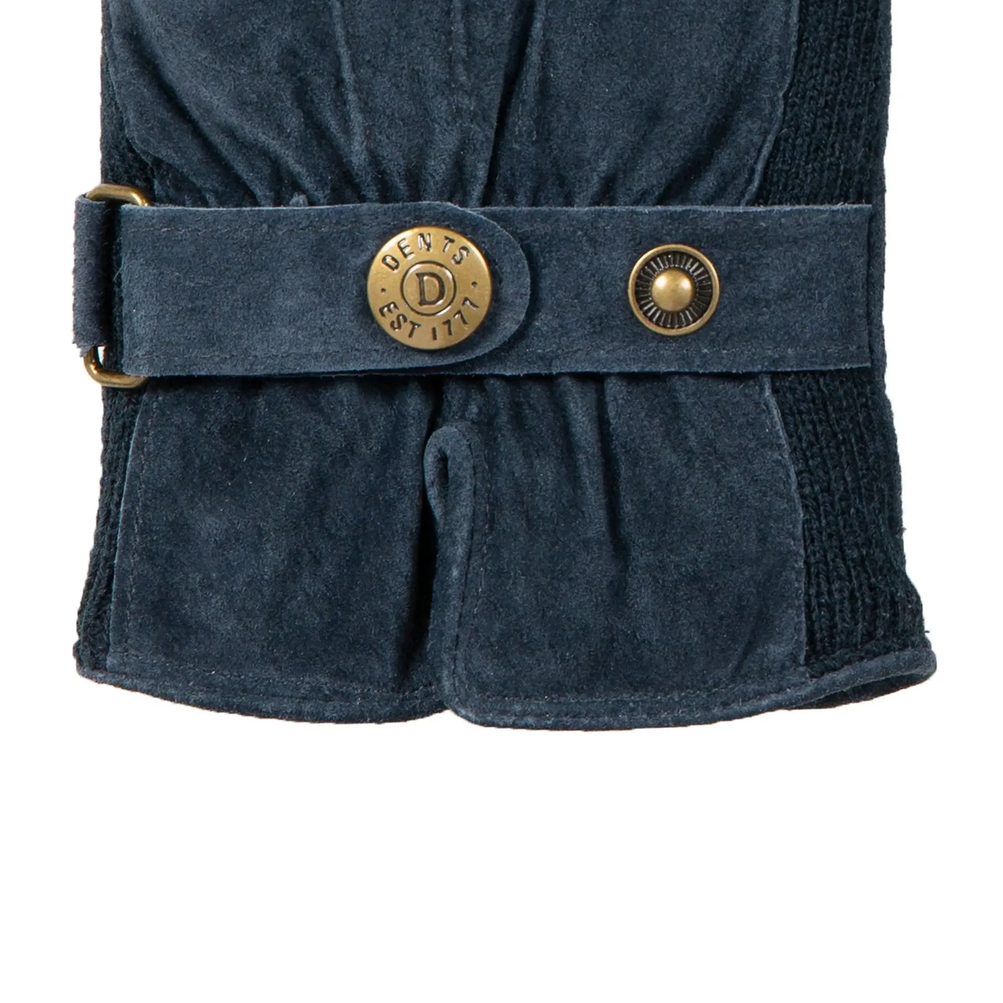Product image 6 of 12 of Dents Women's Laura Three-Point Fleece-Lined Suede Gloves - Navy