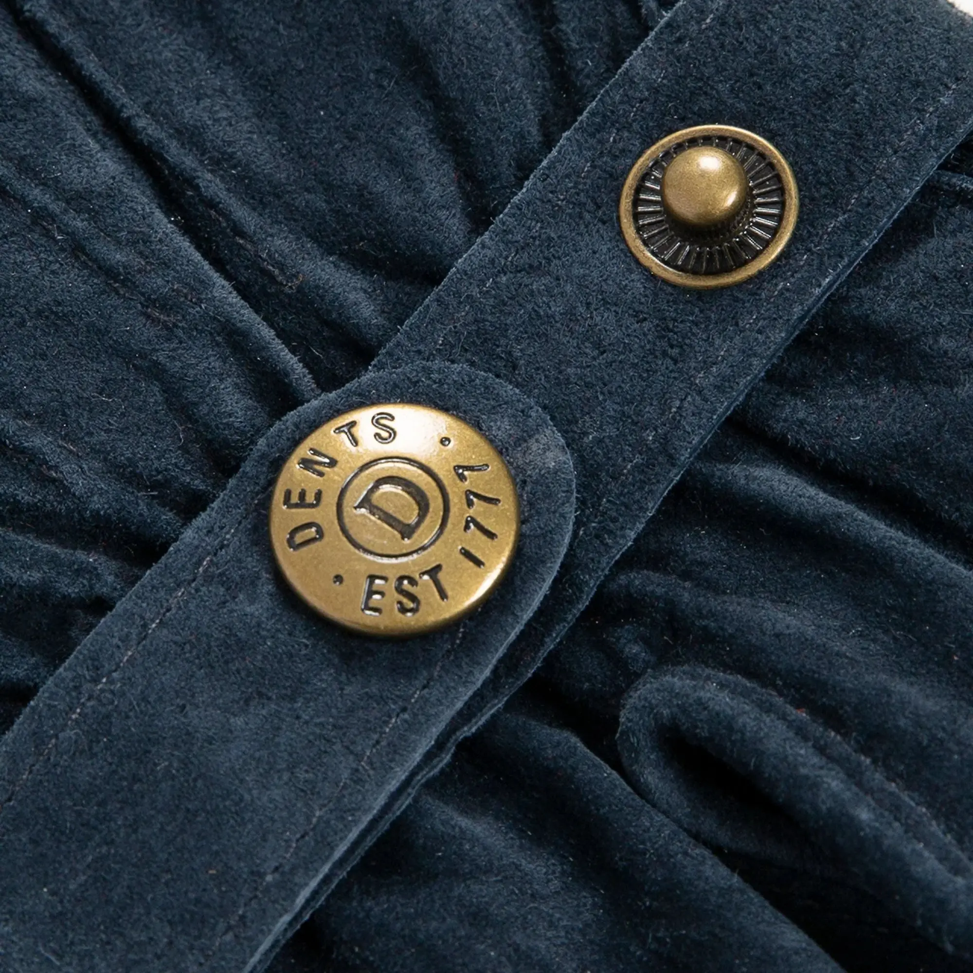 Product image 11 of 12 of Dents Women's Laura Three-Point Fleece-Lined Suede Gloves - Navy