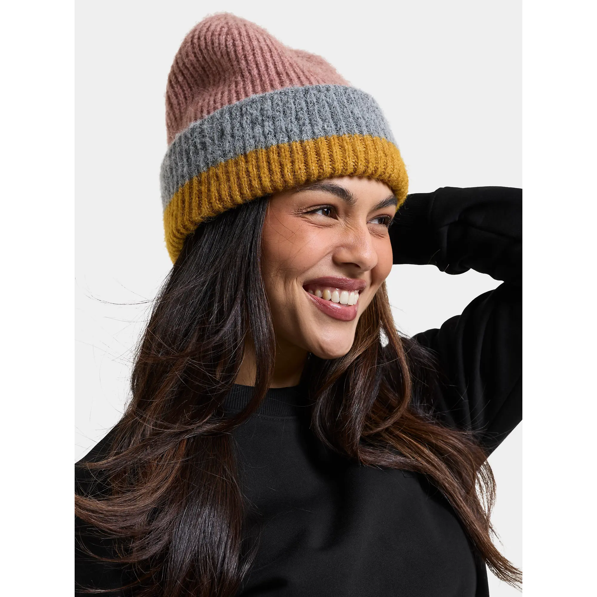 Product image 2 of 2 of Didriksons Malin Striped Beanie - Ash Rose Multi