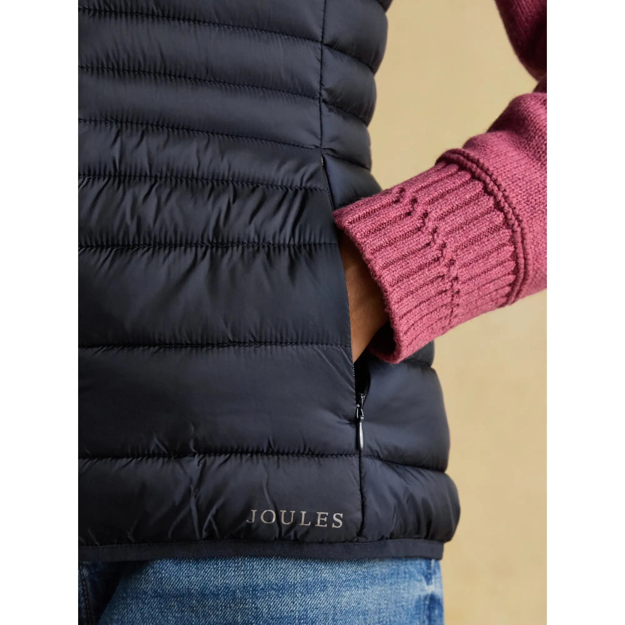 Product image 6 of 9 of Joules Women's Kenley Showerproof Padded Gilet - Navy