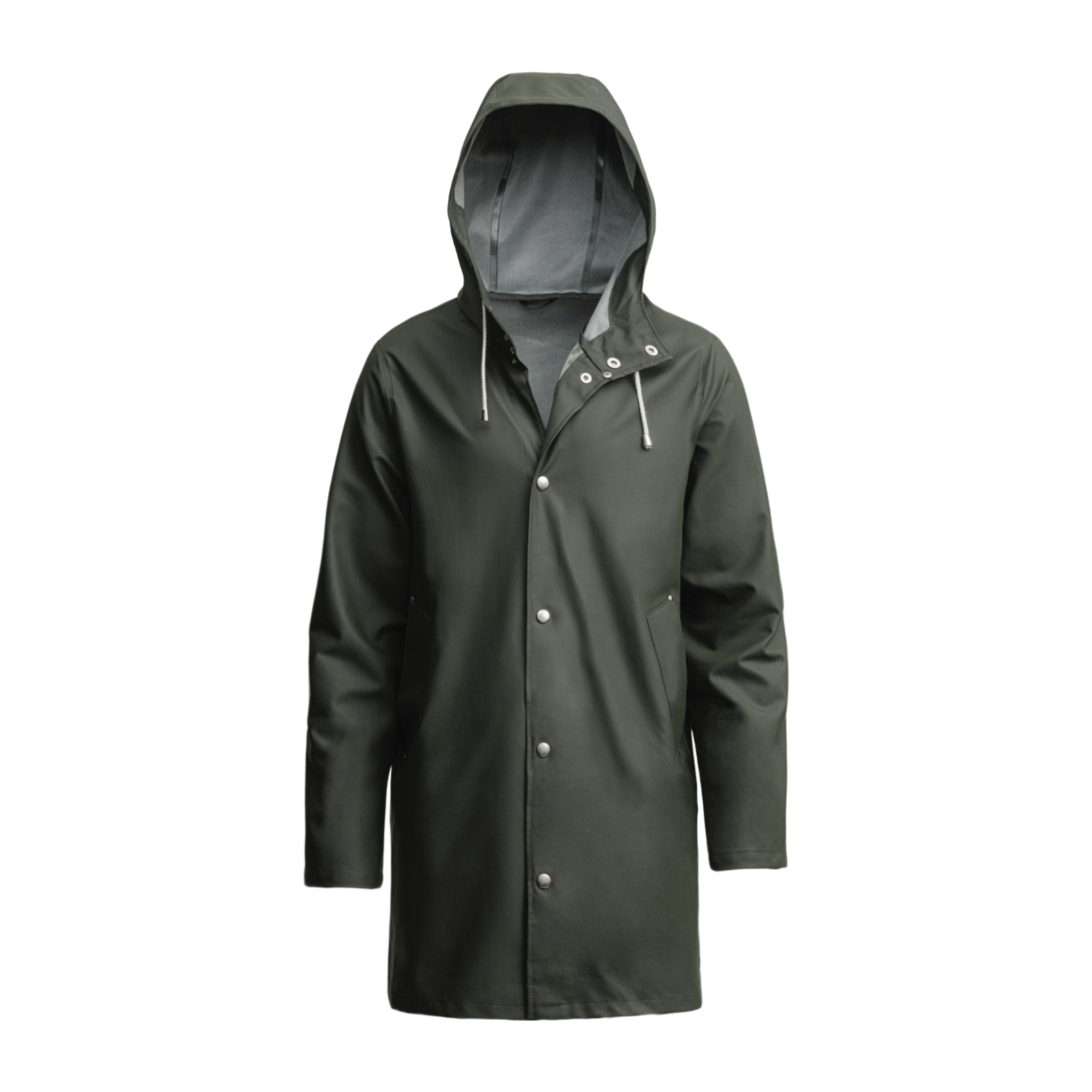 Stutterheim Stockholm Lightweight Raincoat - Green | British Attire