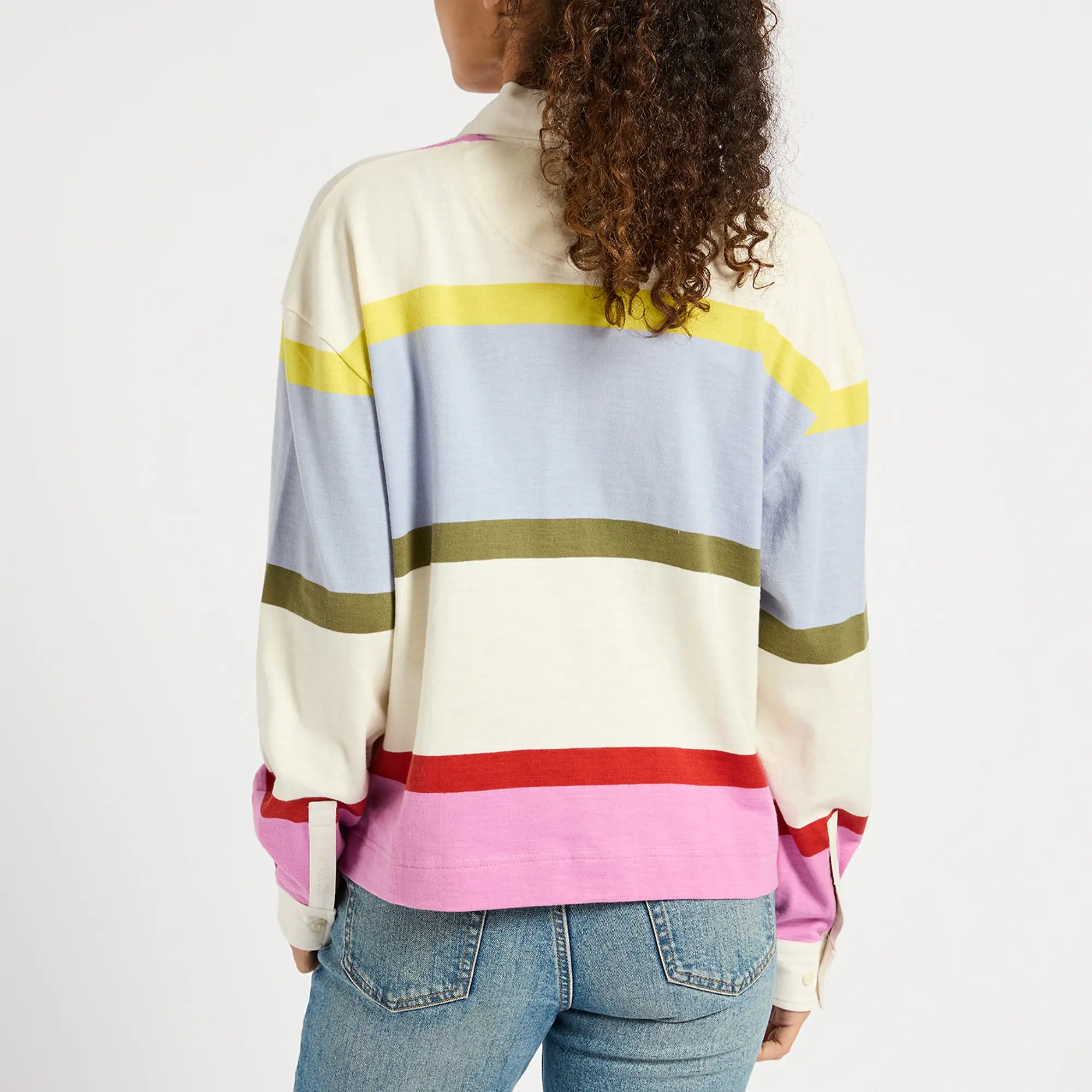 Product image 6 of 6 of Joules Women's Lara Boxy Fit Rugby Shirt - Multi