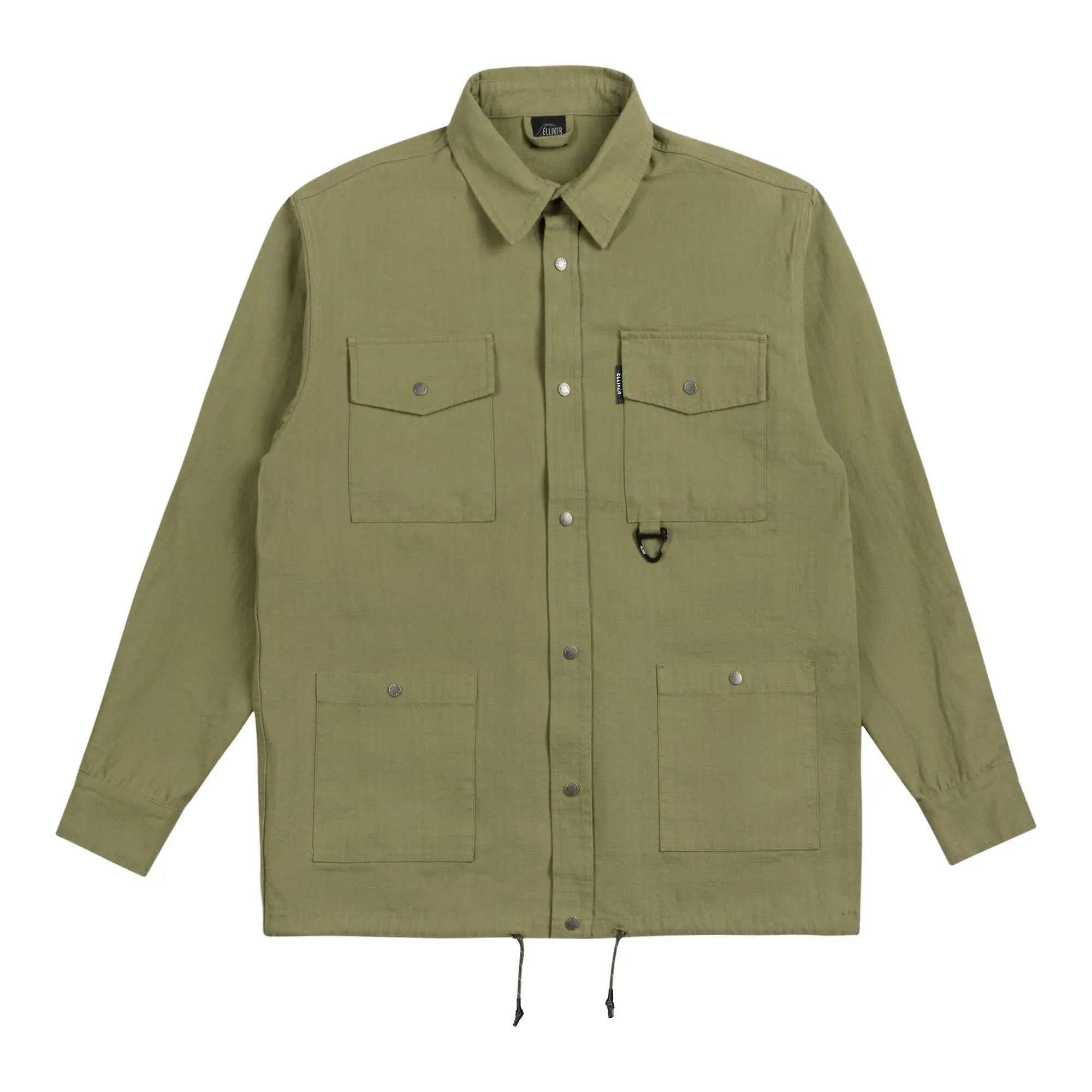 Product image 1 of 8 of Elliker Thwaite Long Sleeve Overshirt - Olive