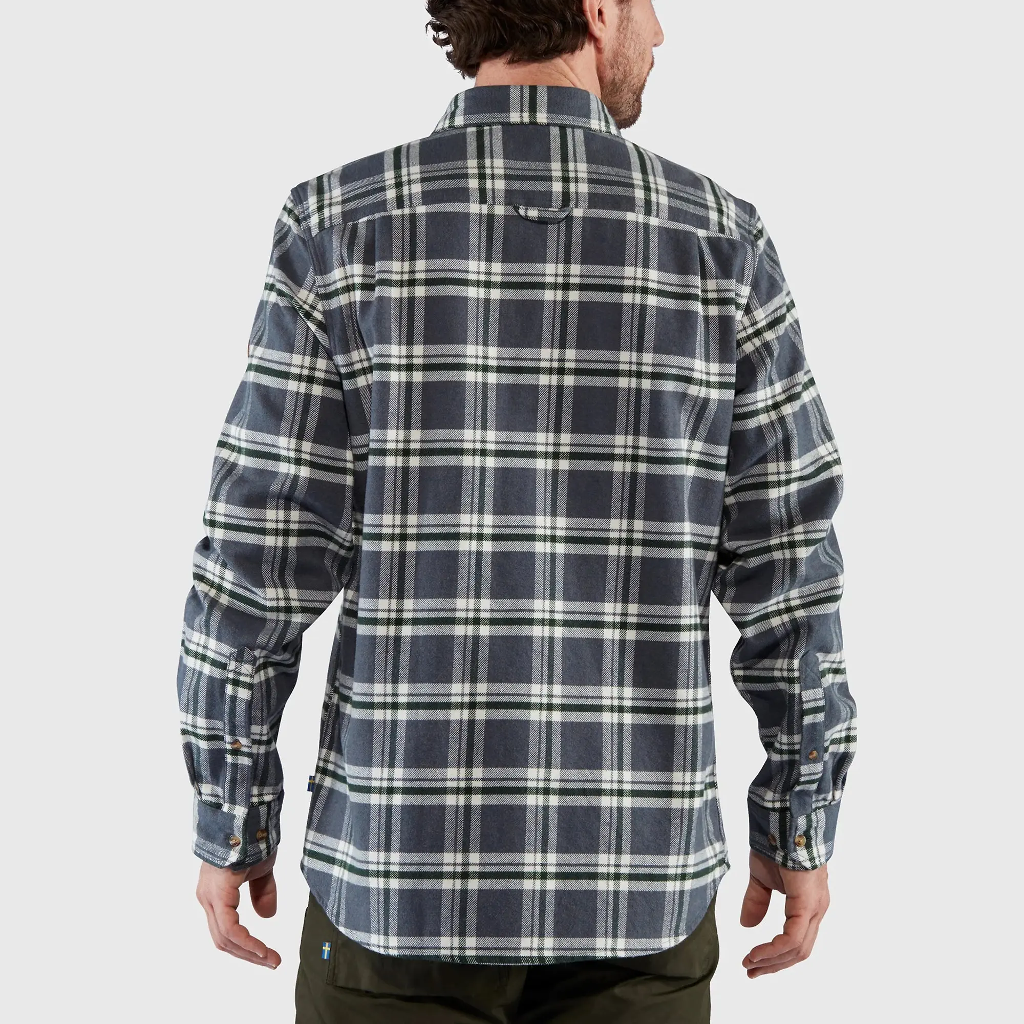 Product image 4 of 6 of Fjällräven Men's Övik Heavy Flannel Shirt - Wood Brown-Dark Navy