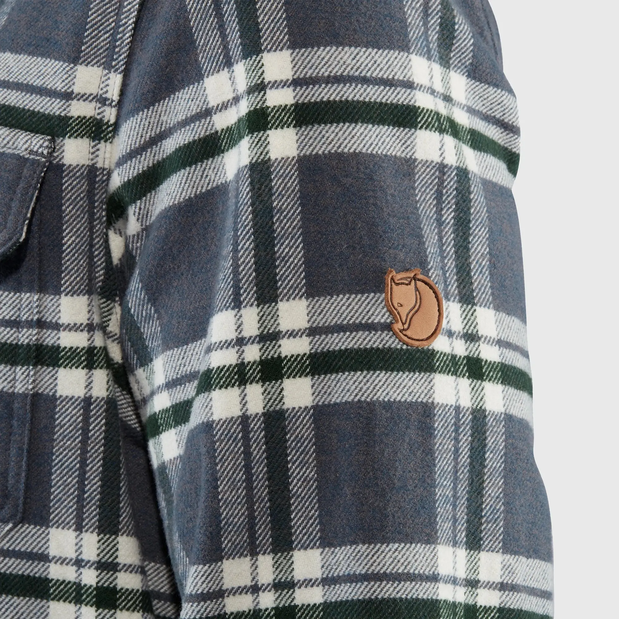 Product image 6 of 6 of Fjällräven Men's Övik Heavy Flannel Shirt - Wood Brown-Dark Navy
