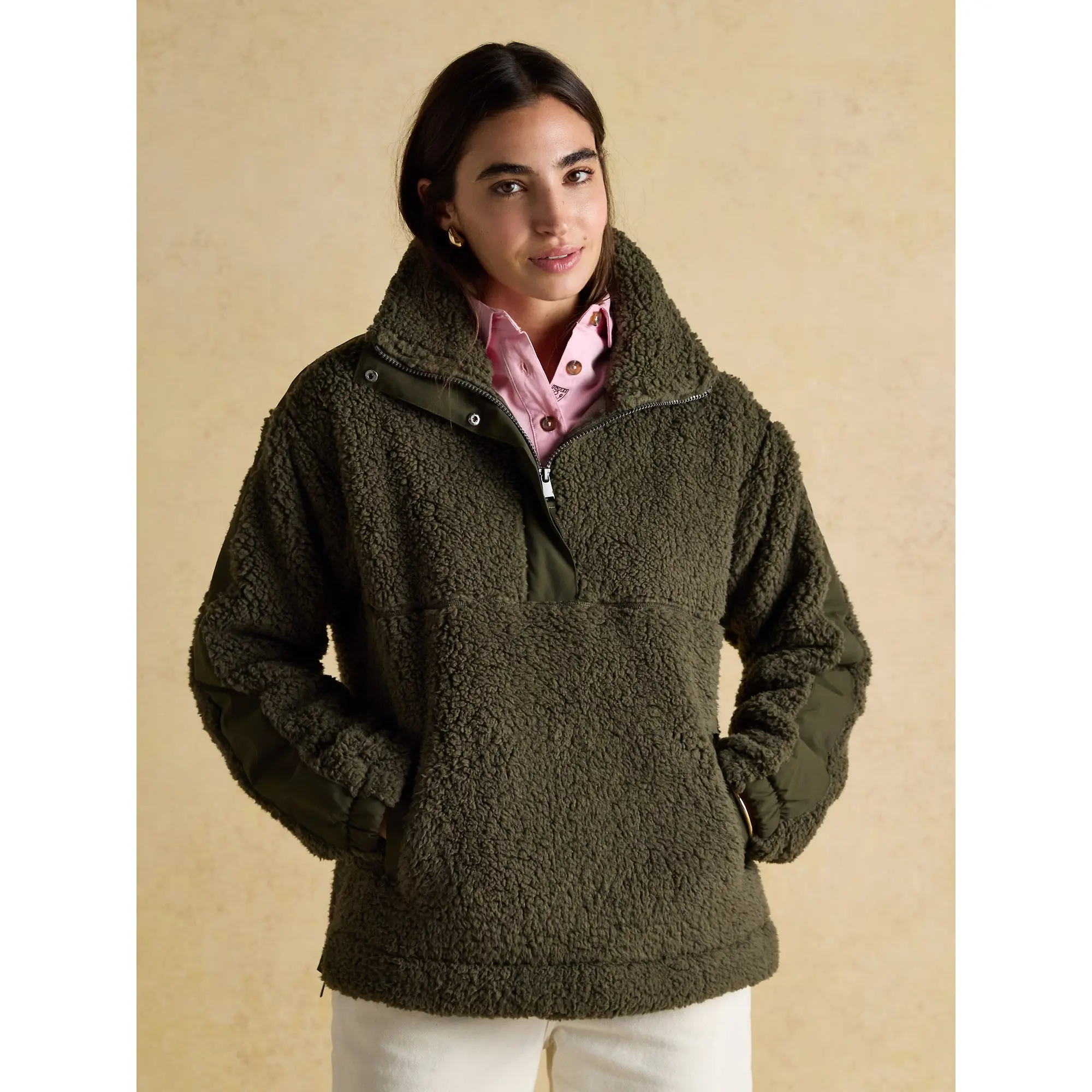 Product image 2 of 8 of Joules Women's Tilly Quarter Zip Fleece - Green
