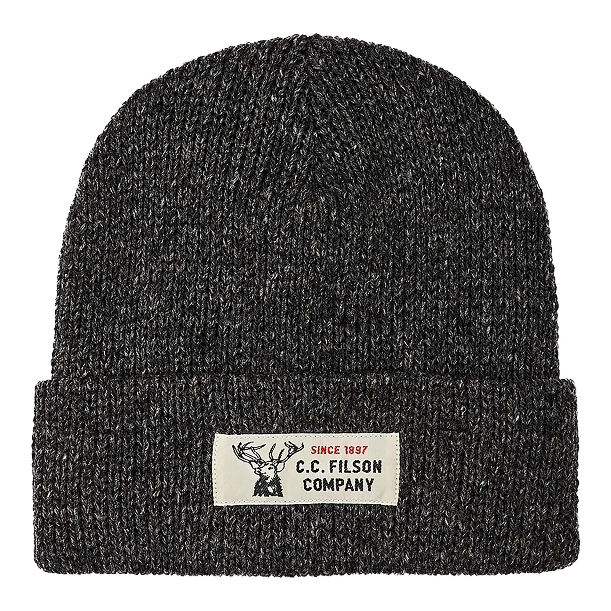 Product image 1 of 3 of Filson Lined Ragg Wool Beanie - Charcoal / Black