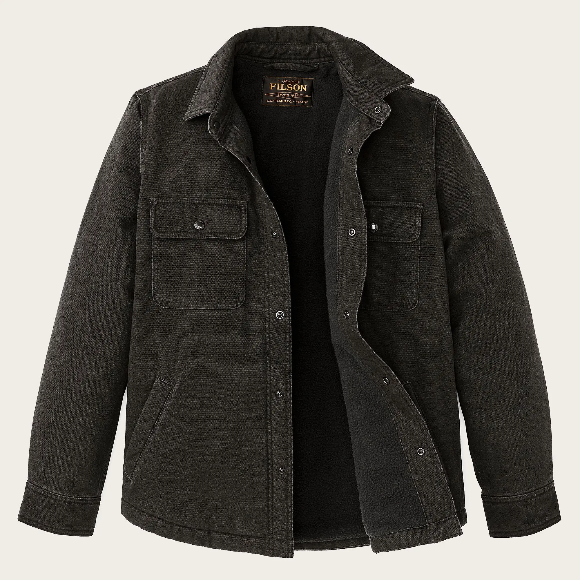 Product image 3 of 6 of Filson Men's Fleece Lined Jac-Shirt - Peat