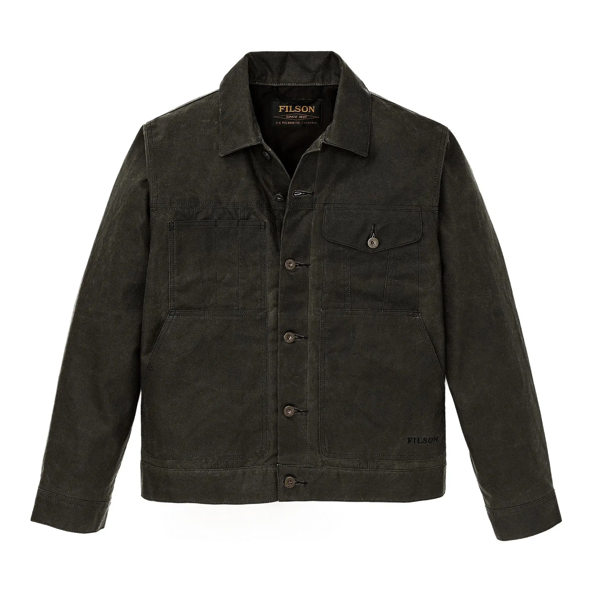 Product image 1 of 5 of Filson Men's Tin Cloth Short Lined Cruiser Jacket - Beluga