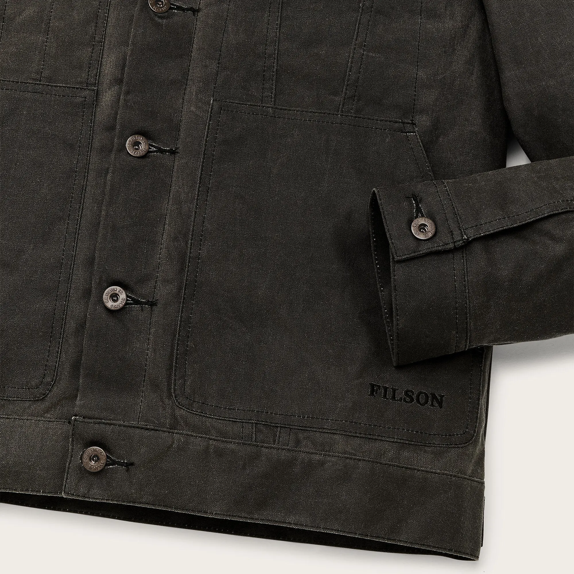 Product image 4 of 5 of Filson Men's Tin Cloth Short Lined Cruiser Jacket - Beluga