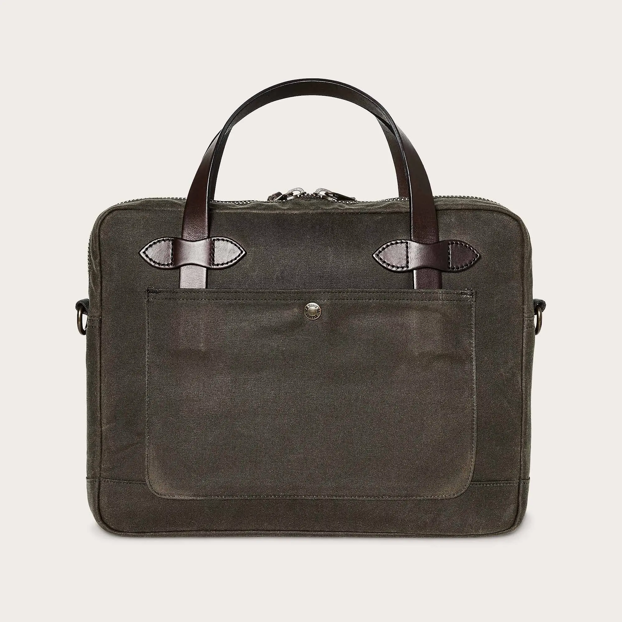 Product image 4 of 9 of Filson Tin Cloth Compact Briefcase - Otter Green