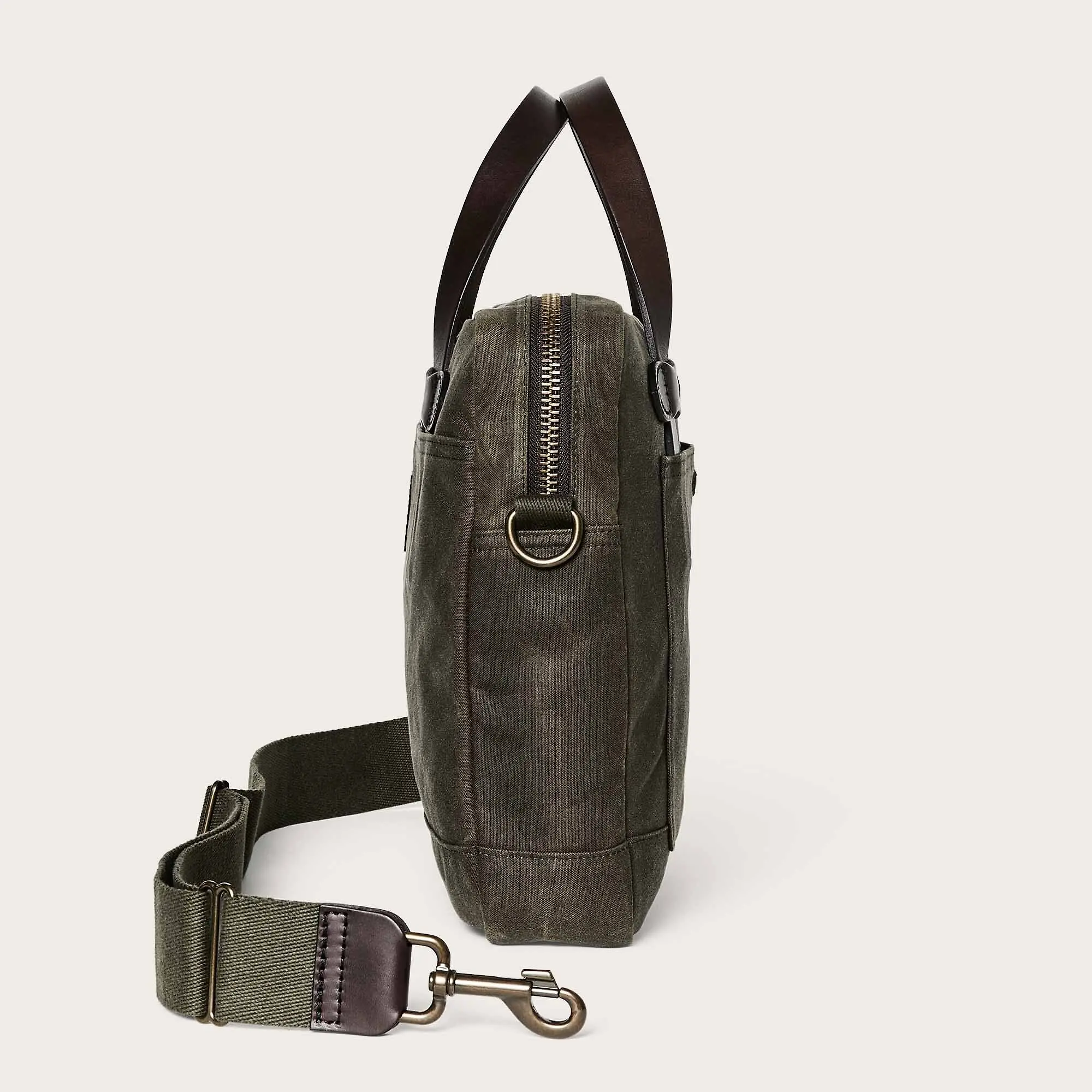Product image 5 of 9 of Filson Tin Cloth Compact Briefcase - Otter Green