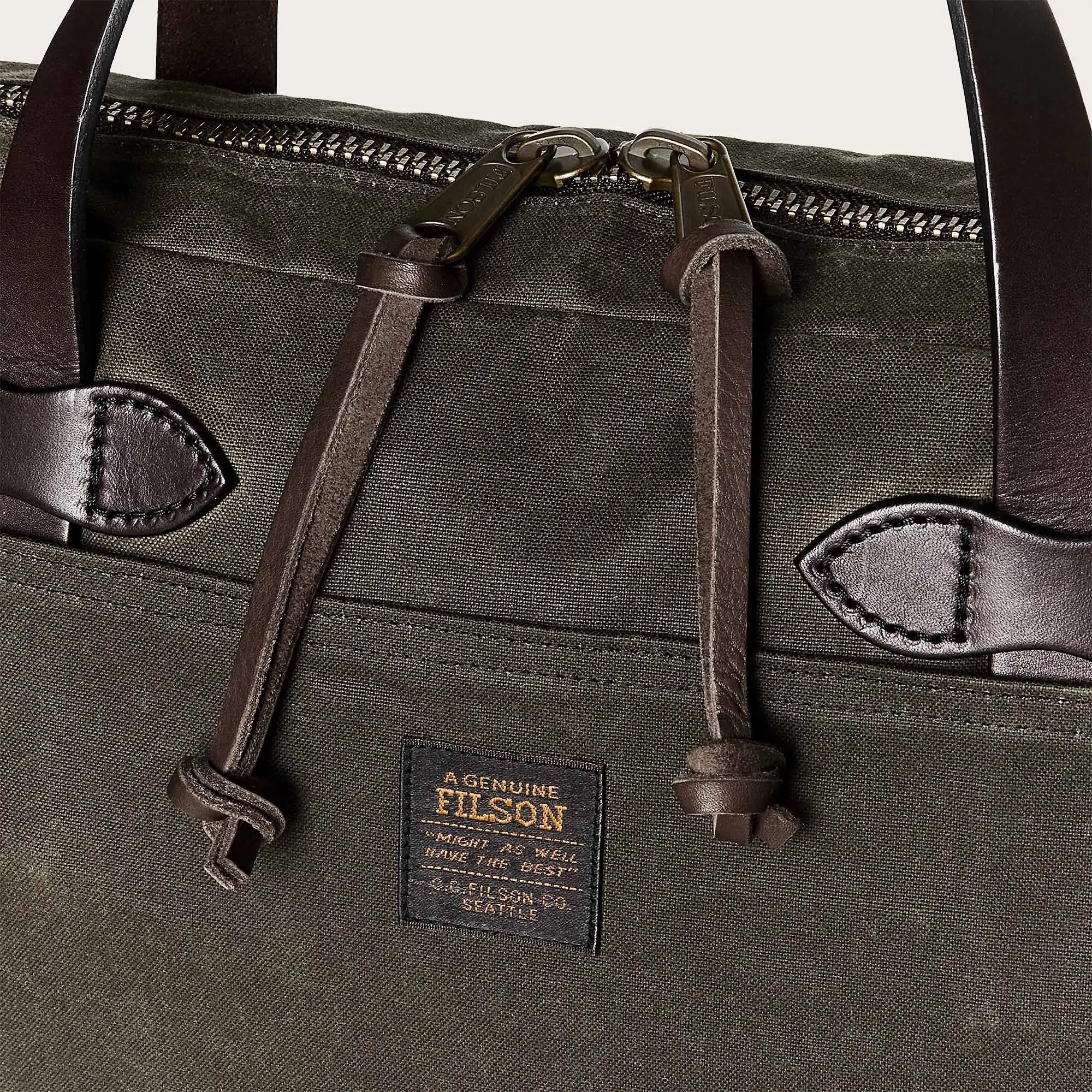 Product image 8 of 9 of Filson Tin Cloth Compact Briefcase - Otter Green