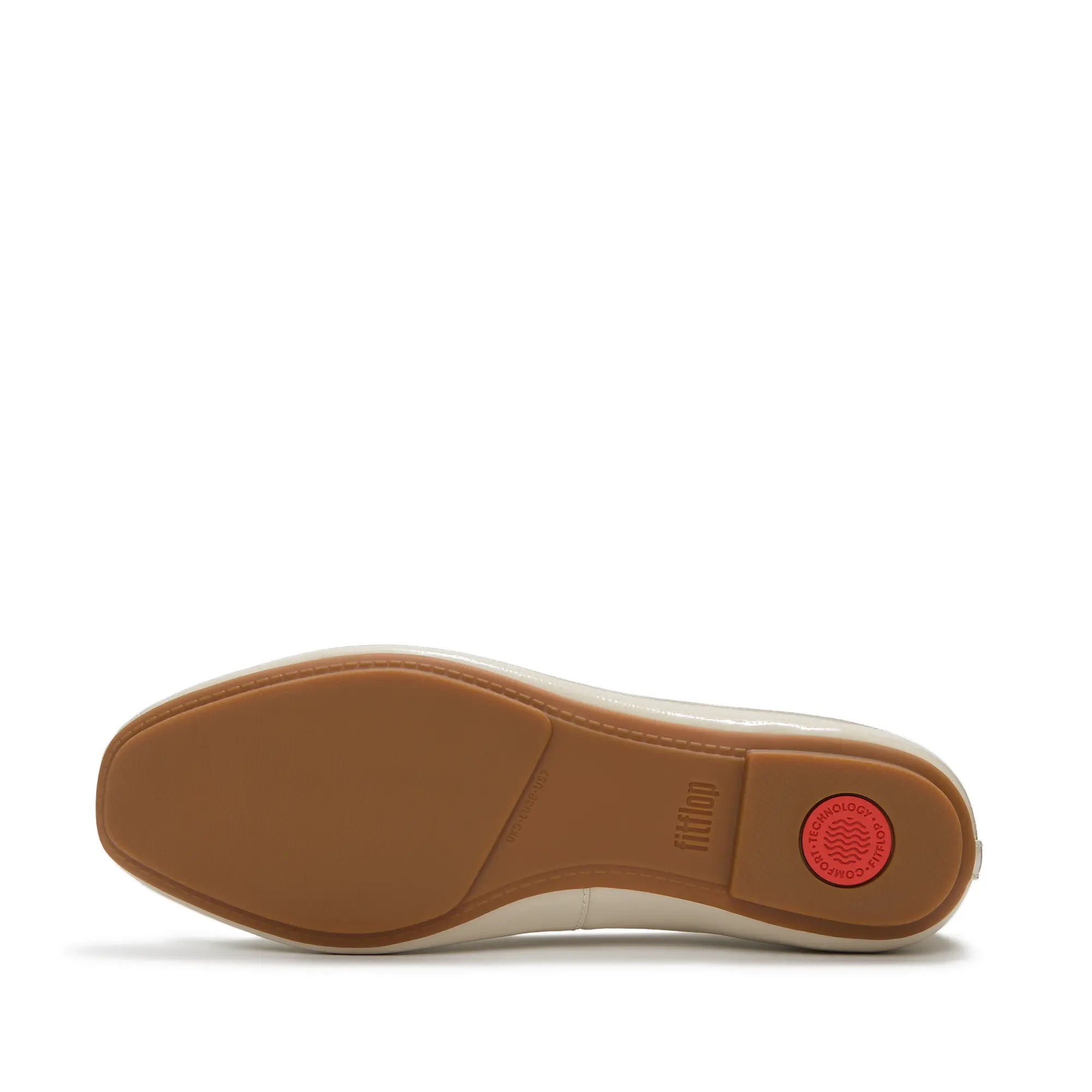 Product image 7 of 7 of FitFlop Women's Delicato Bow Textured Patent-Leather Ballet Flats - Hazy Taupe