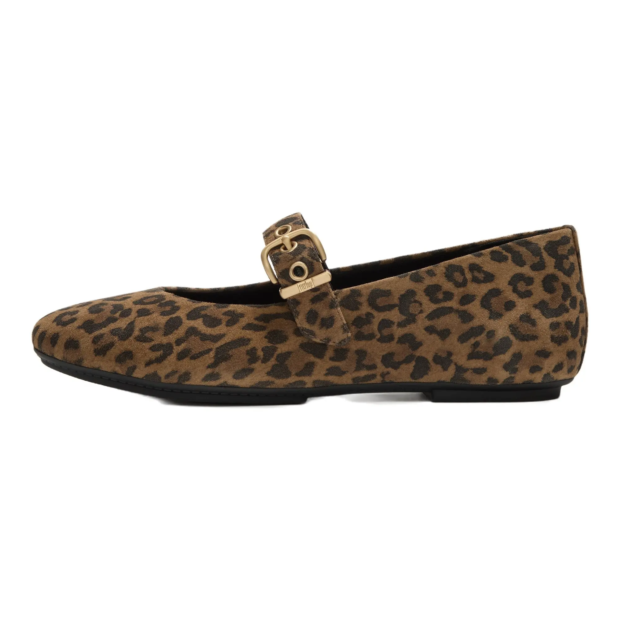 Product image 6 of 7 of FitFlop Women's Delicato Suede Mary Janes - Leopard Print