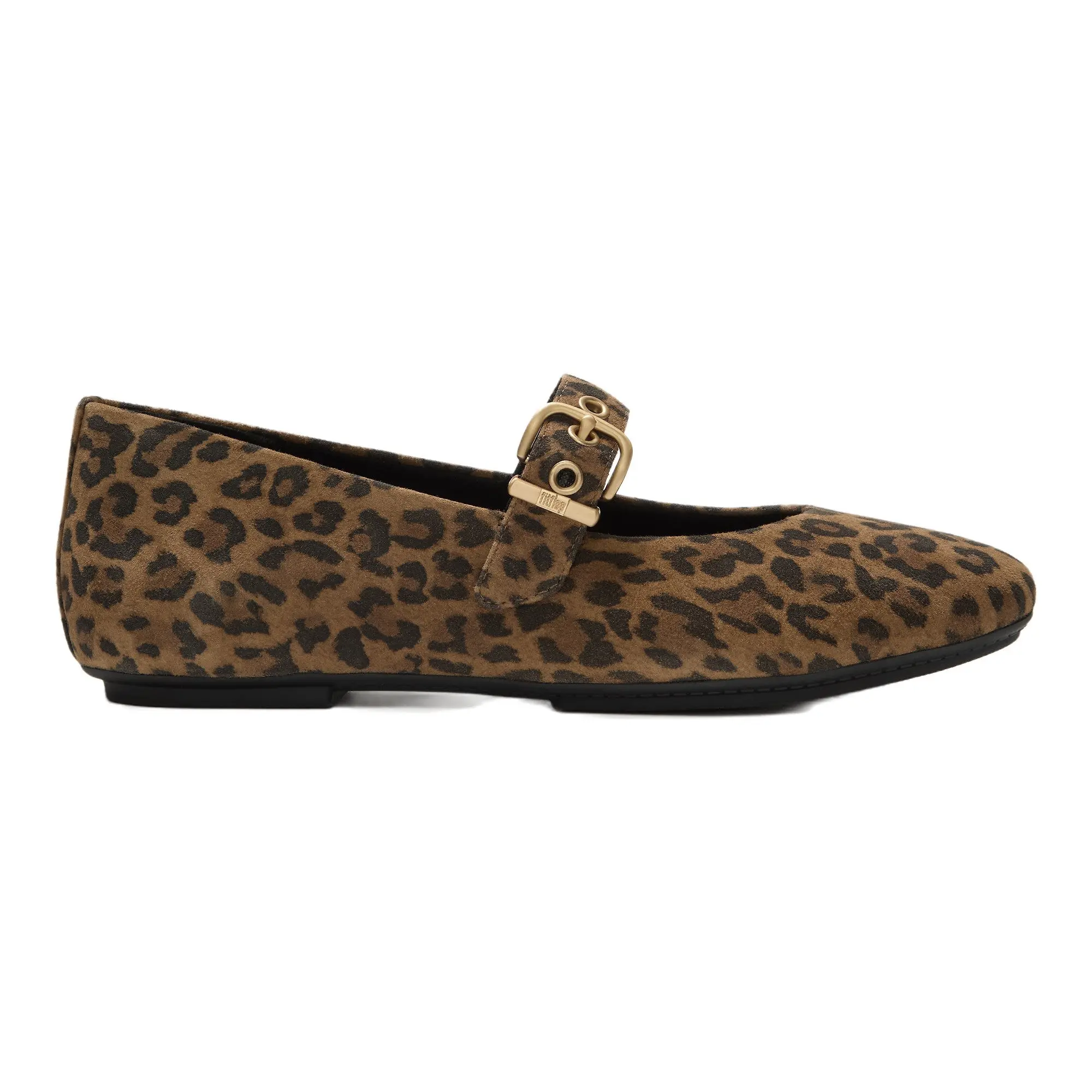 Product image 1 of 7 of FitFlop Women's Delicato Suede Mary Janes - Leopard Print