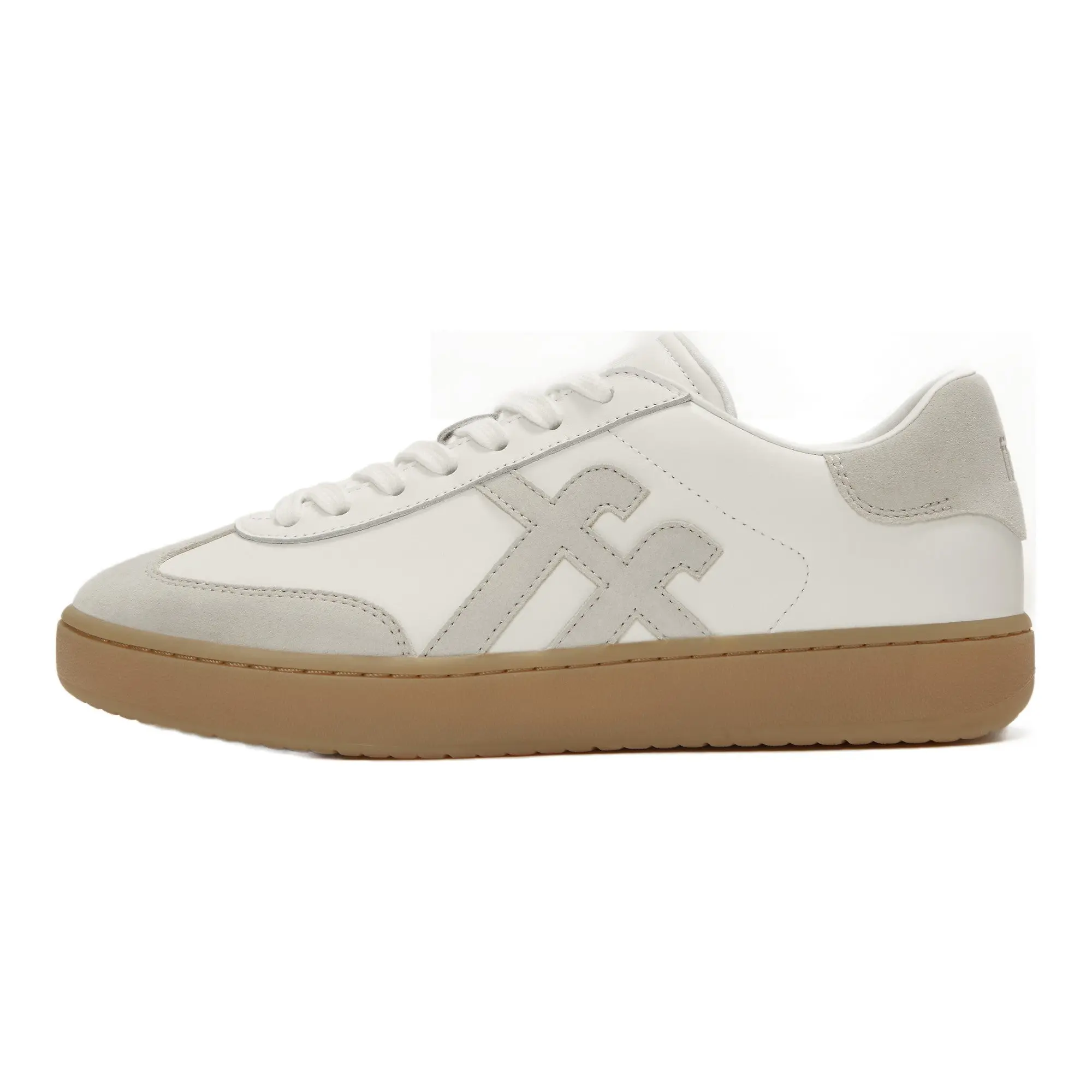 Product image 7 of 8 of FitFlop Women's The Dash FF T-Toe Leather/Suede Trainers - Urban White Mix