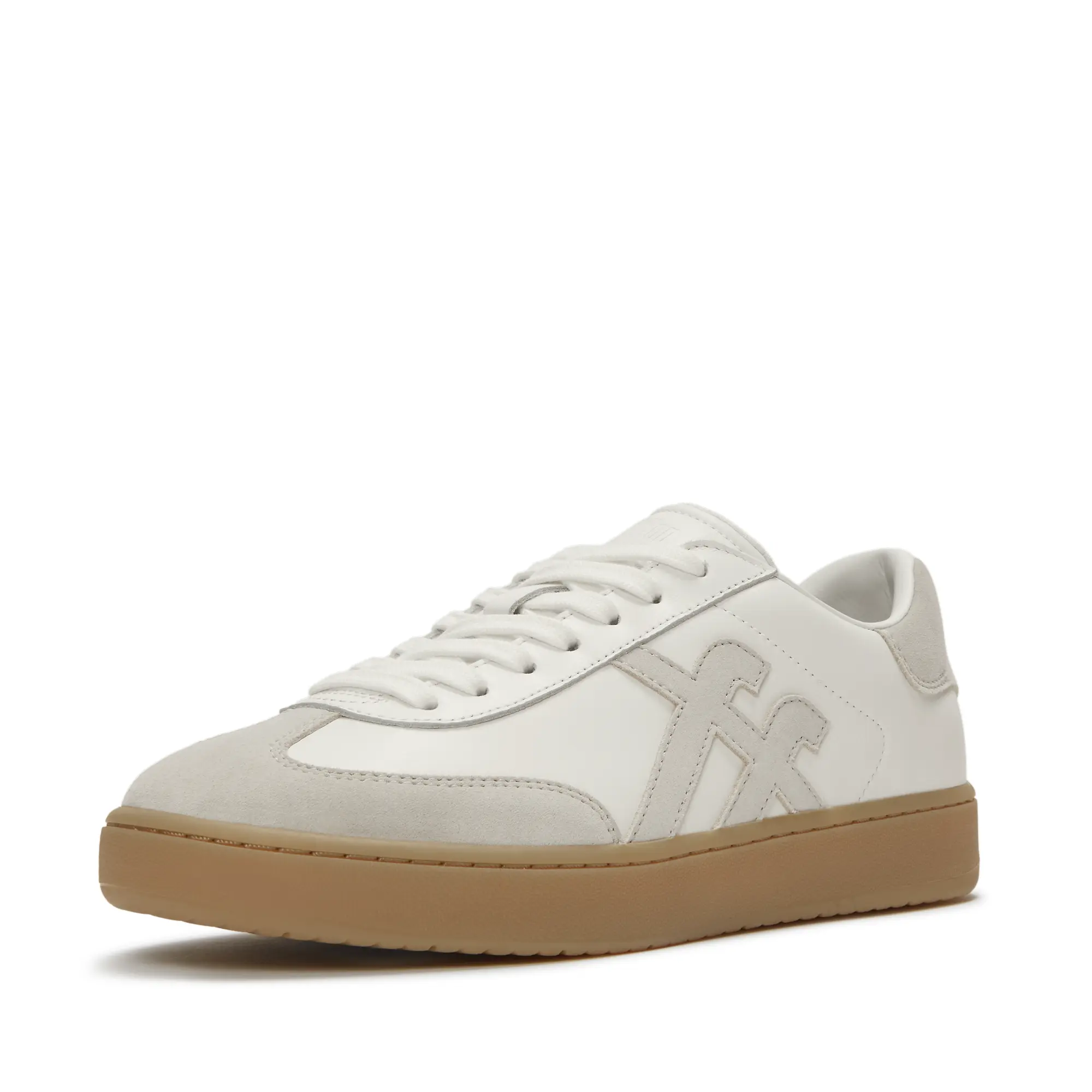 Product image 6 of 8 of FitFlop Women's The Dash FF T-Toe Leather/Suede Trainers - Urban White Mix