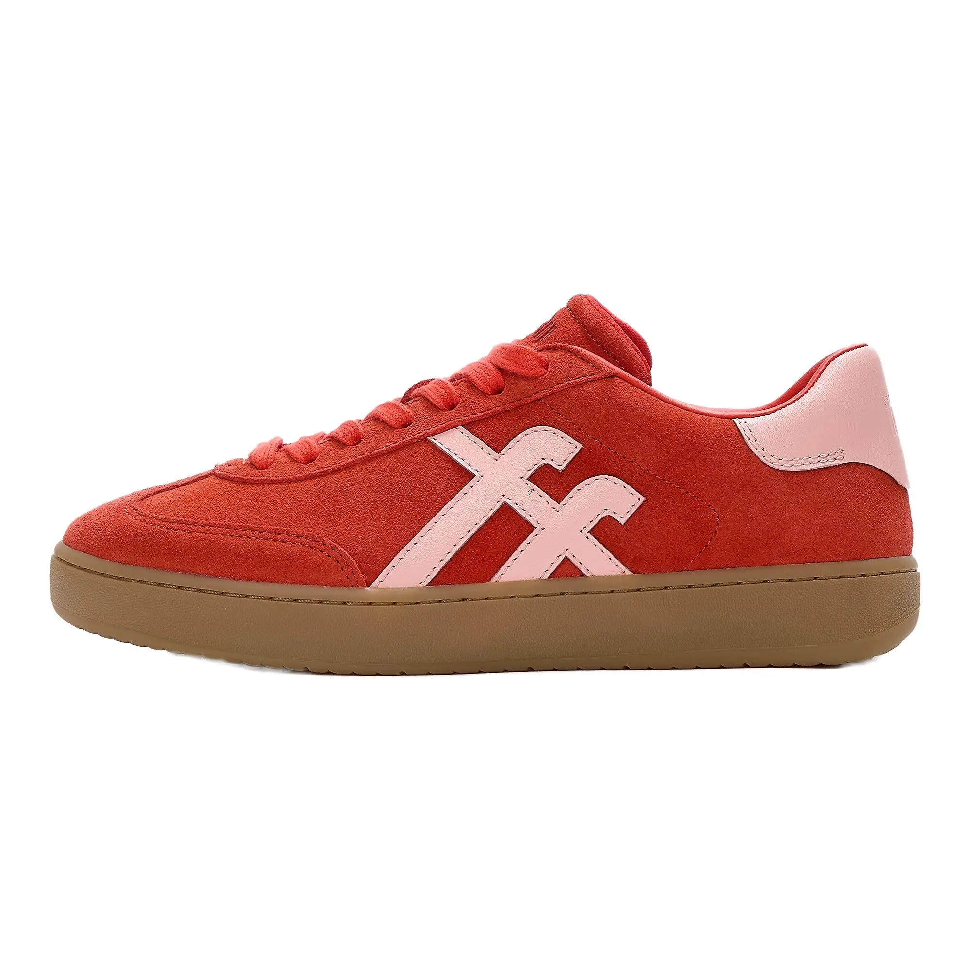 Product image 7 of 10 of FitFlop Women's The Dash FF T-Toe Suede Trainers - Cherry Tomato / Warm Pink