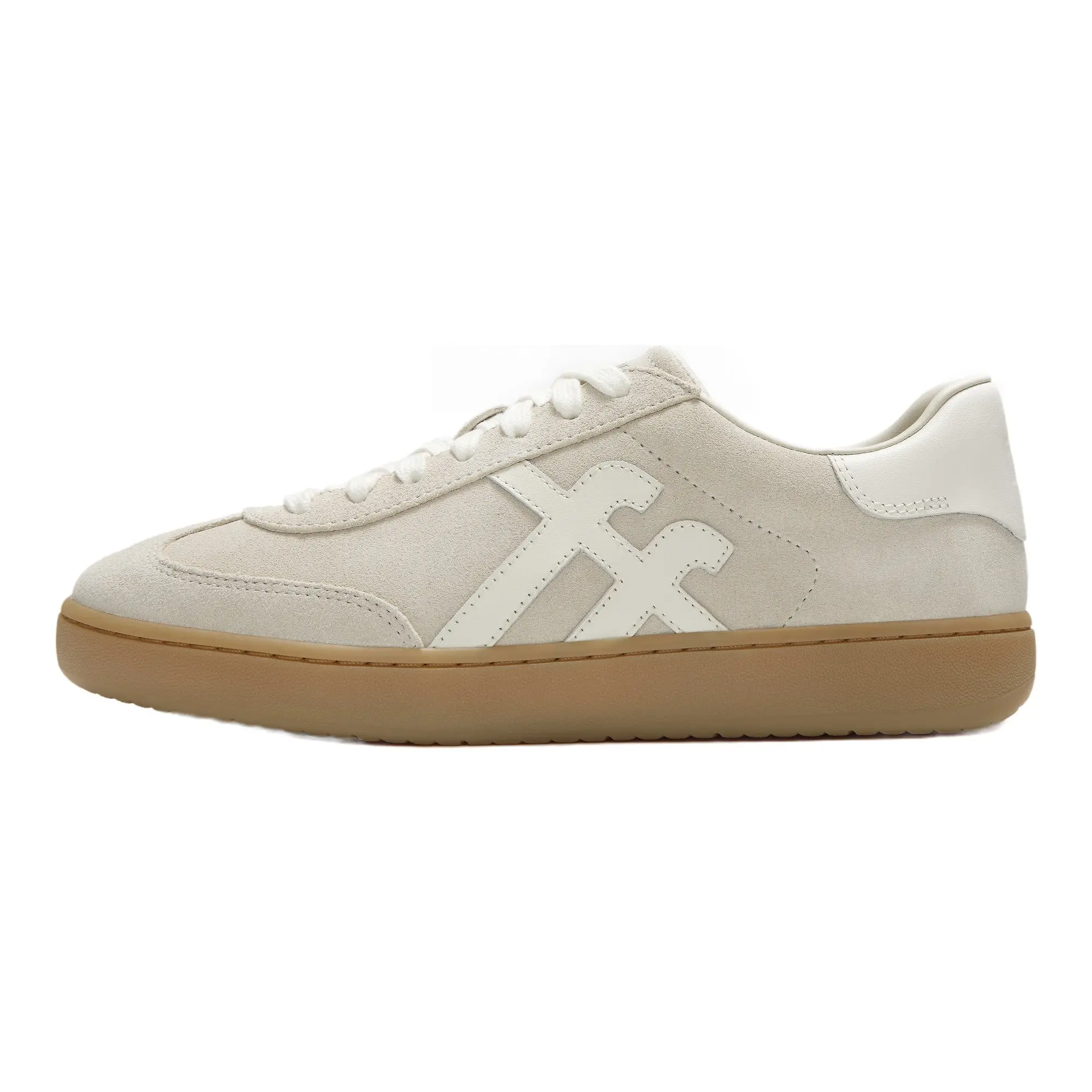 Product image 7 of 8 of FitFlop Women's The Dash FF T-Toe Suede Trainers - Hazy Taupe / Cream