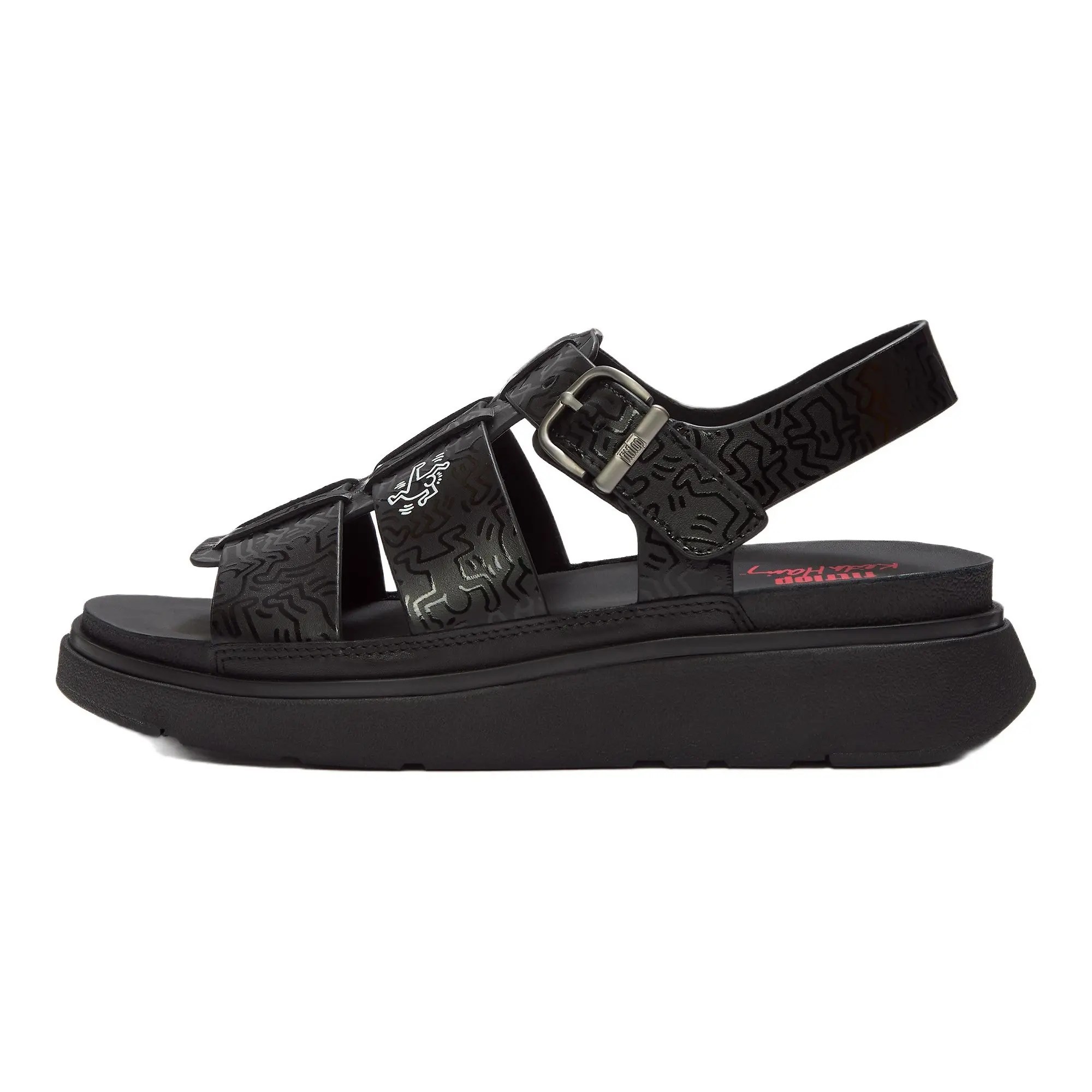 Product image 6 of 7 of FitFlop x Keith Haring Women's Gen-FF Fisherman Sandals - Black