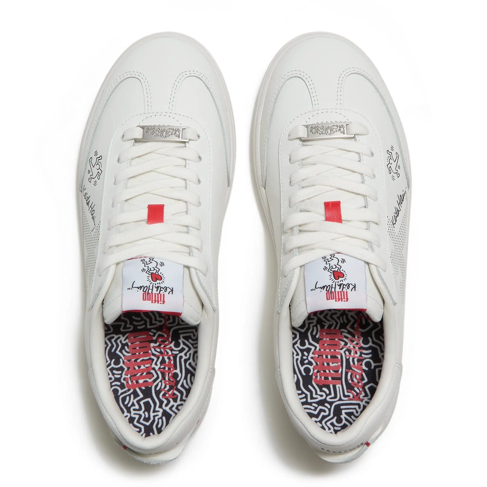 Product image 4 of 9 of FitFlop x Keith Haring Women's The Dash FF Trainers - Urban White