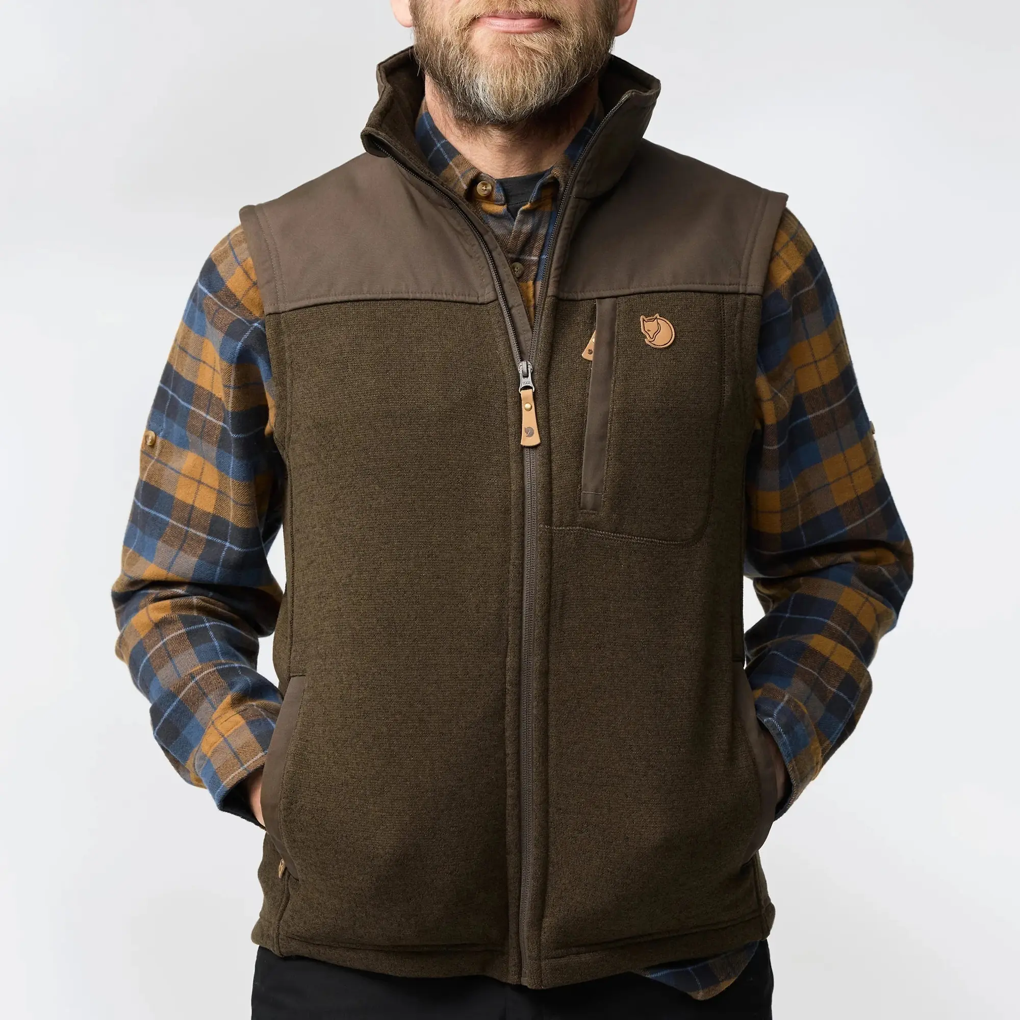Product image 7 of 9 of Fjällräven Men's Buck Fleece Vest - Dark Olive