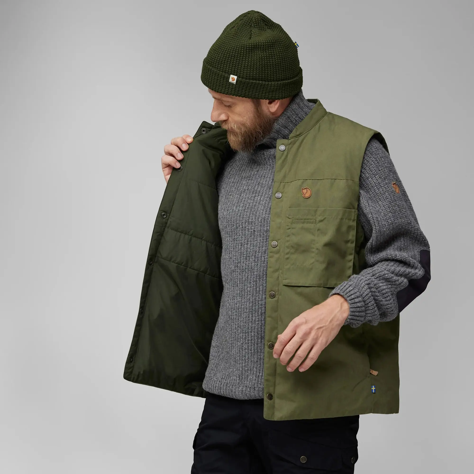 Product image 7 of 11 of Fjällräven Men's Singi Padded Vest - Laurel Green