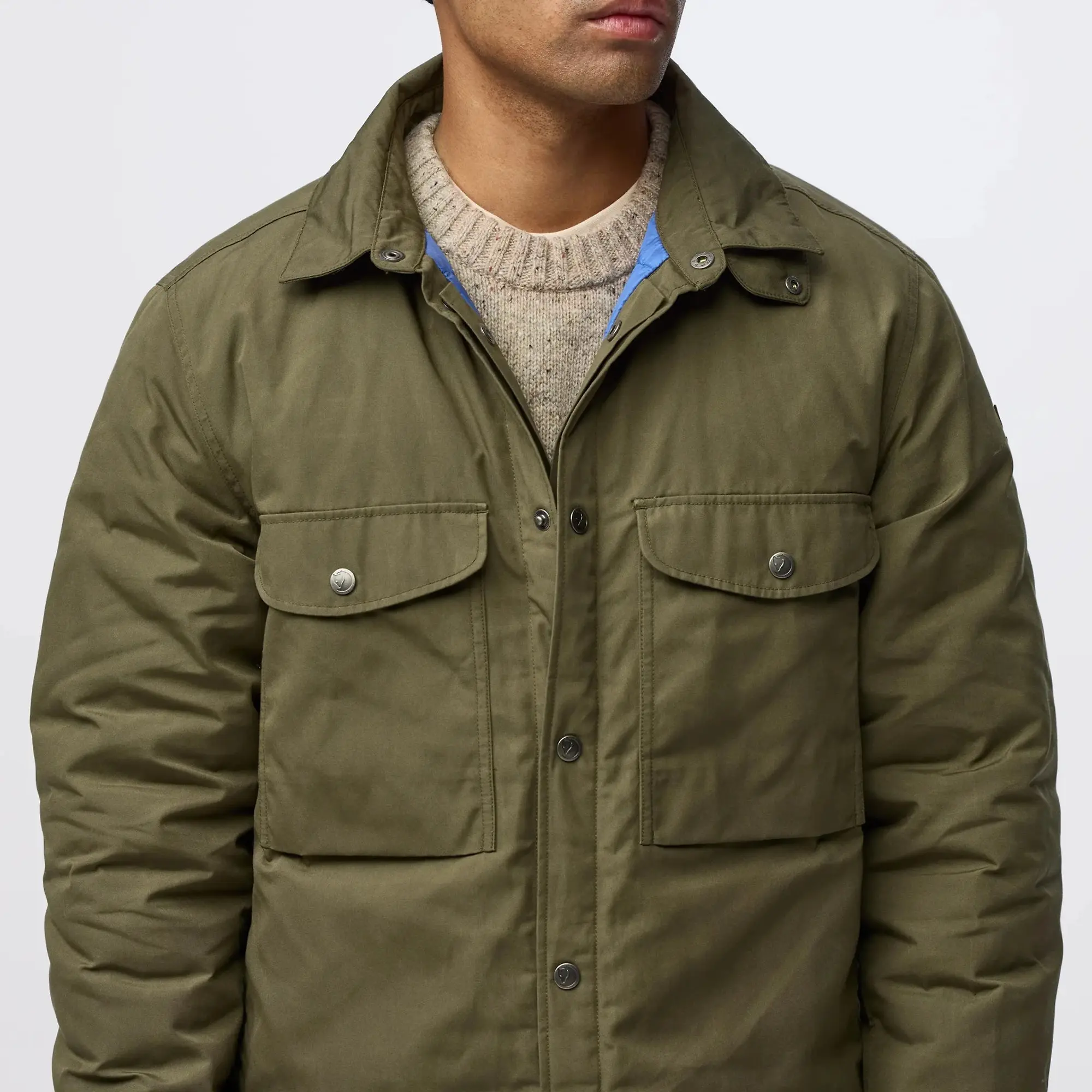 Product image 6 of 13 of Fjällräven Men's Övik Down Shirt Jacket - Laurel Green