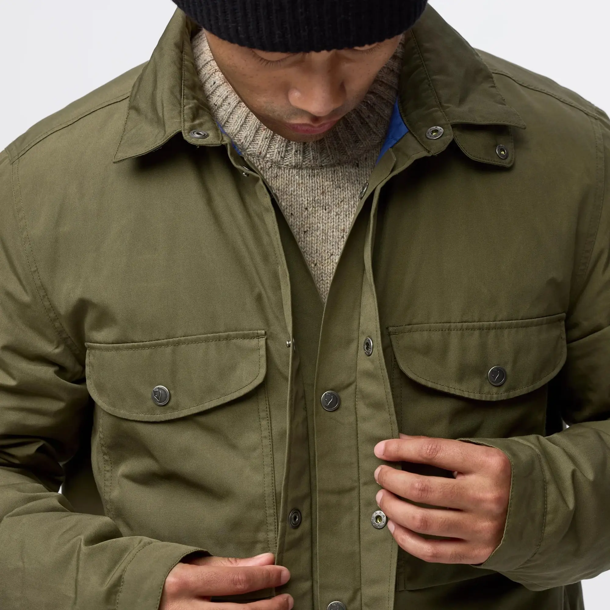 Product image 7 of 13 of Fjällräven Men's Övik Down Shirt Jacket - Laurel Green