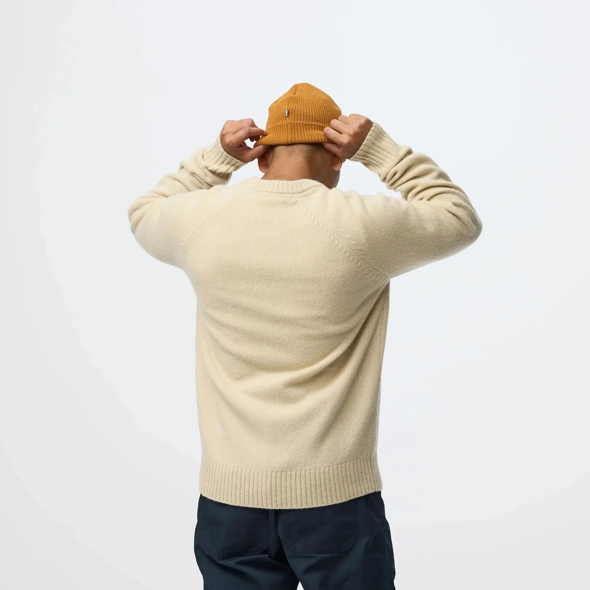 Product image 4 of 10 of Fjällräven Men's Fjällräven Logo Knit Sweater - Dark Navy