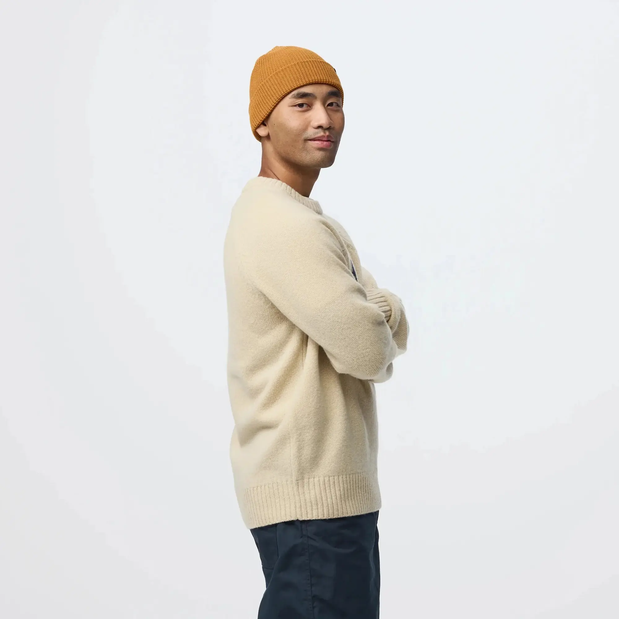 Product image 5 of 10 of Fjällräven Men's Fjällräven Logo Knit Sweater - Dark Navy