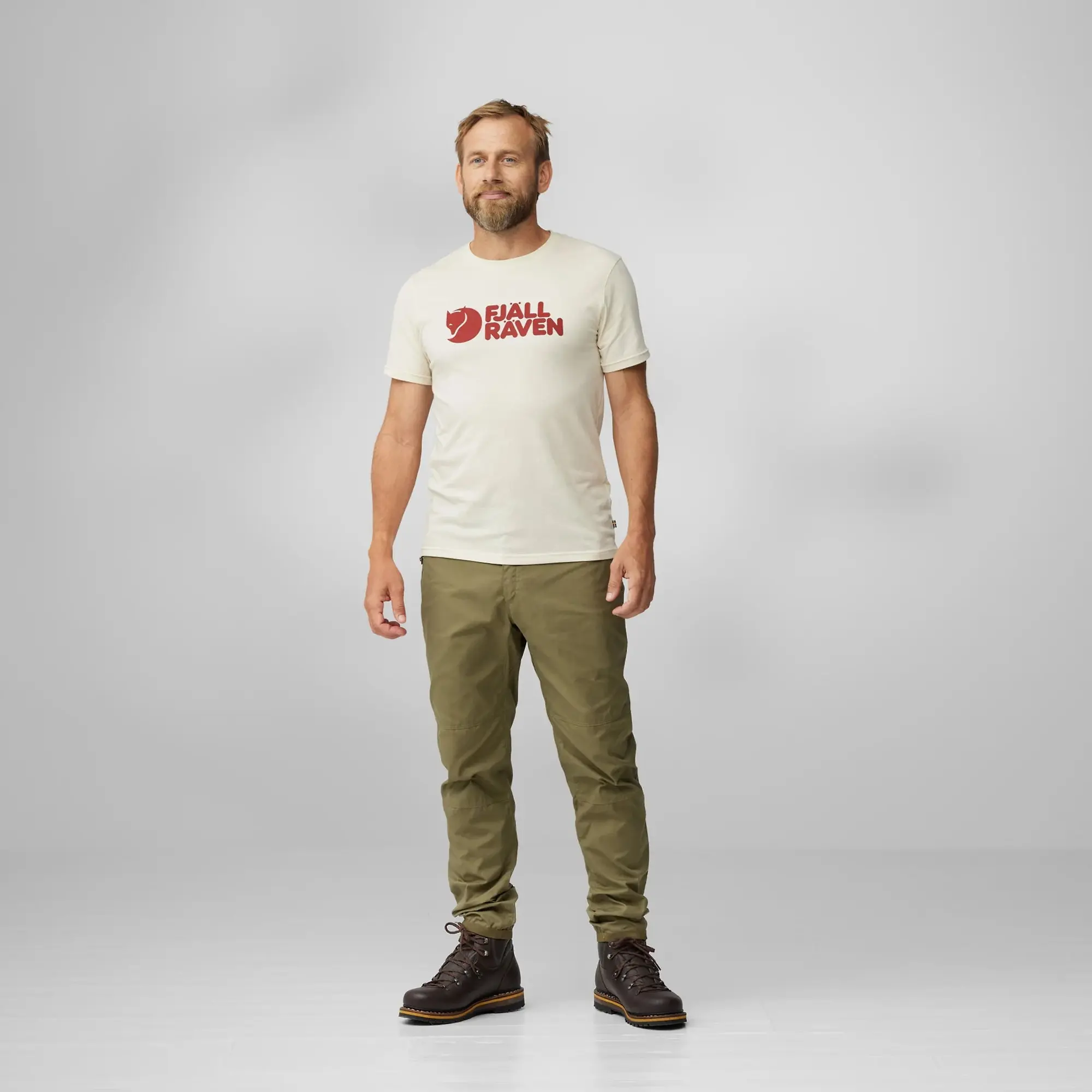 Product image 3 of 5 of Fjällräven Men's Fjällräven Logo T-Shirt - Uncle Blue-Melange