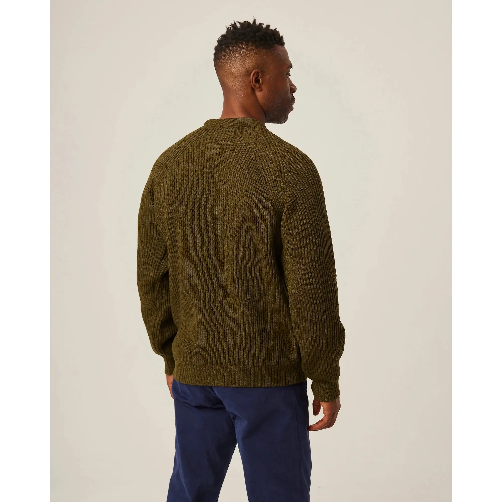 Product image 4 of 8 of Peregrine Men's Ford Crew Jumper - Olive