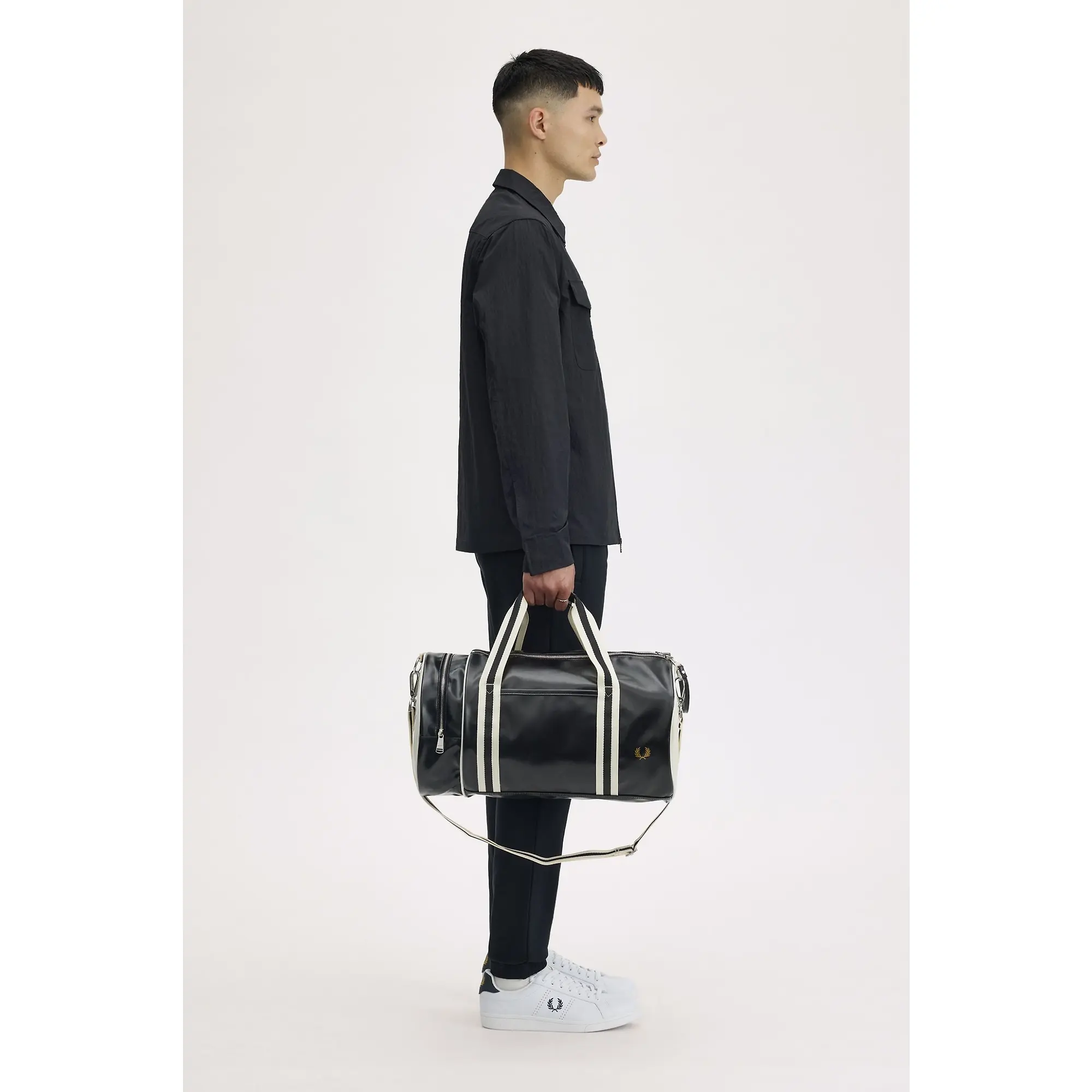 Product image 4 of 8 of Fred Perry Classic Barrel Bag - Black / Ecru