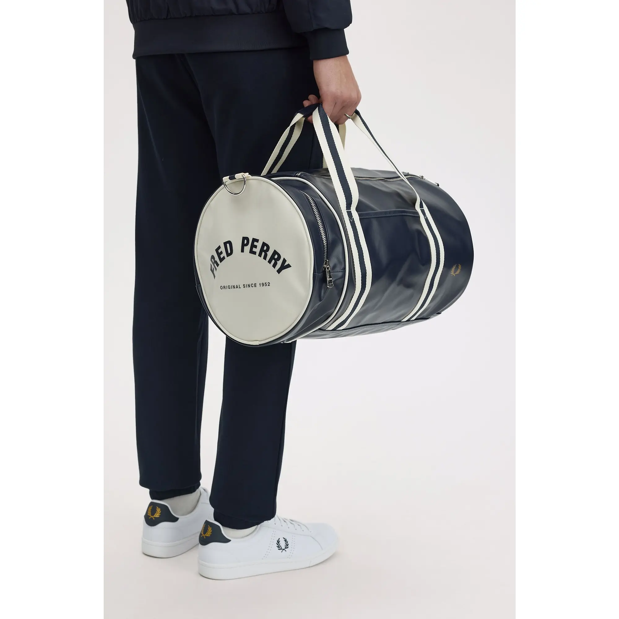 Product image 3 of 8 of Fred Perry Classic Barrel Bag - Navy Ecru