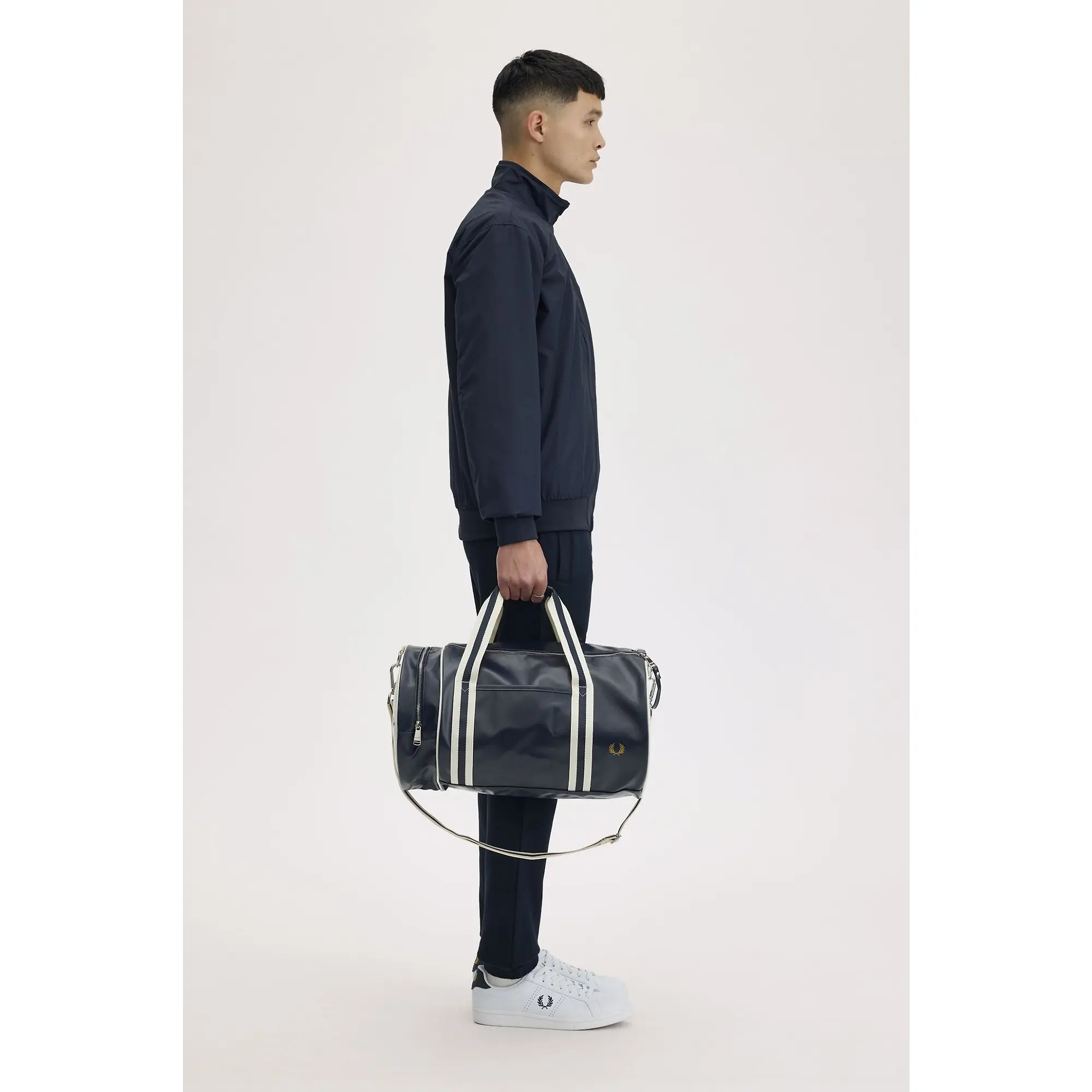 Product image 4 of 8 of Fred Perry Classic Barrel Bag - Navy Ecru