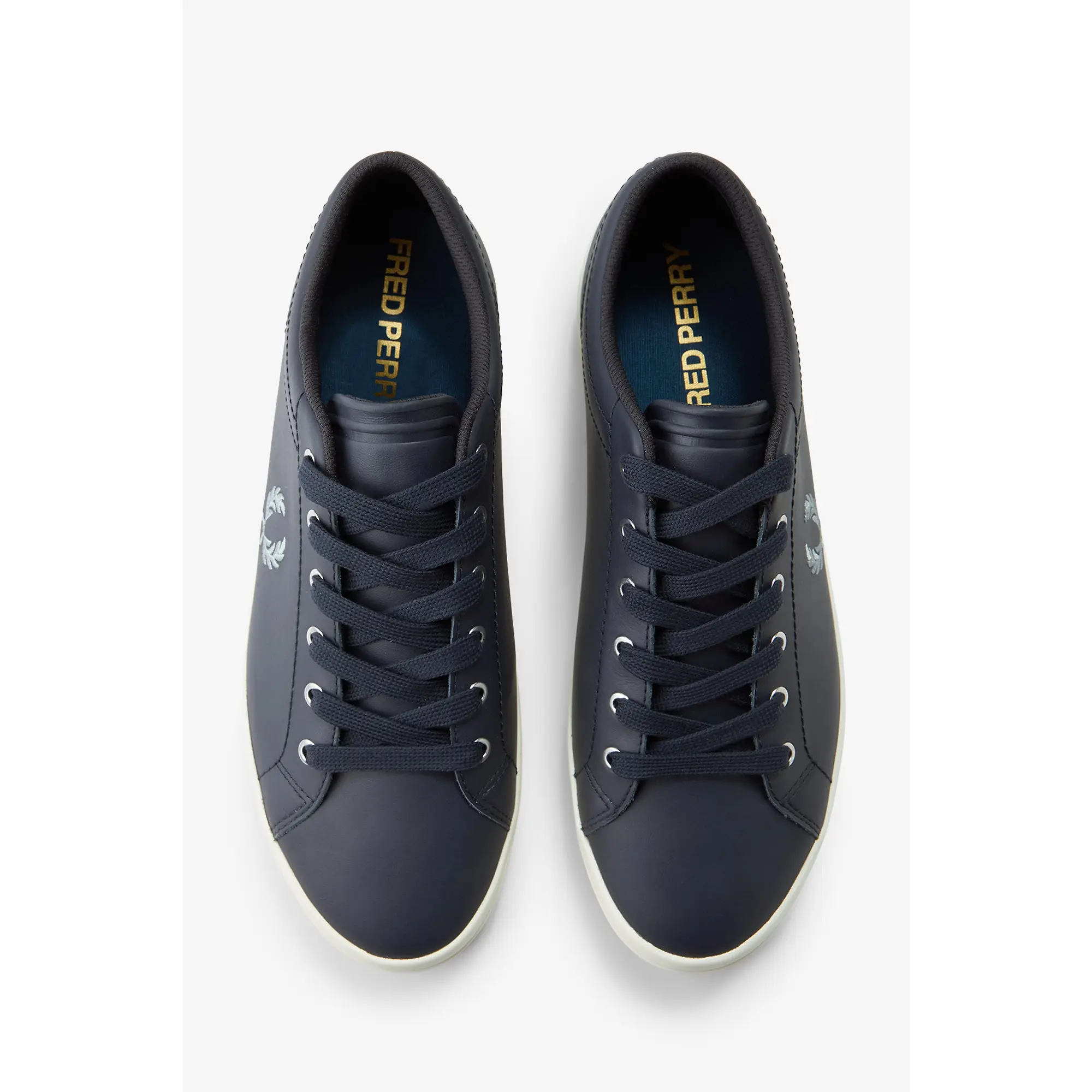 Product image 9 of 9 of Fred Perry Men's Baseline Leather Trainers - Navy