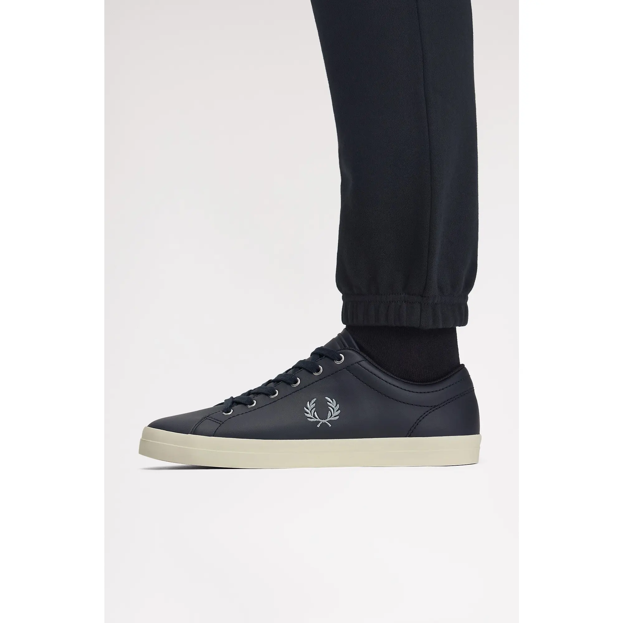 Product image 2 of 9 of Fred Perry Men's Baseline Leather Trainers - Navy
