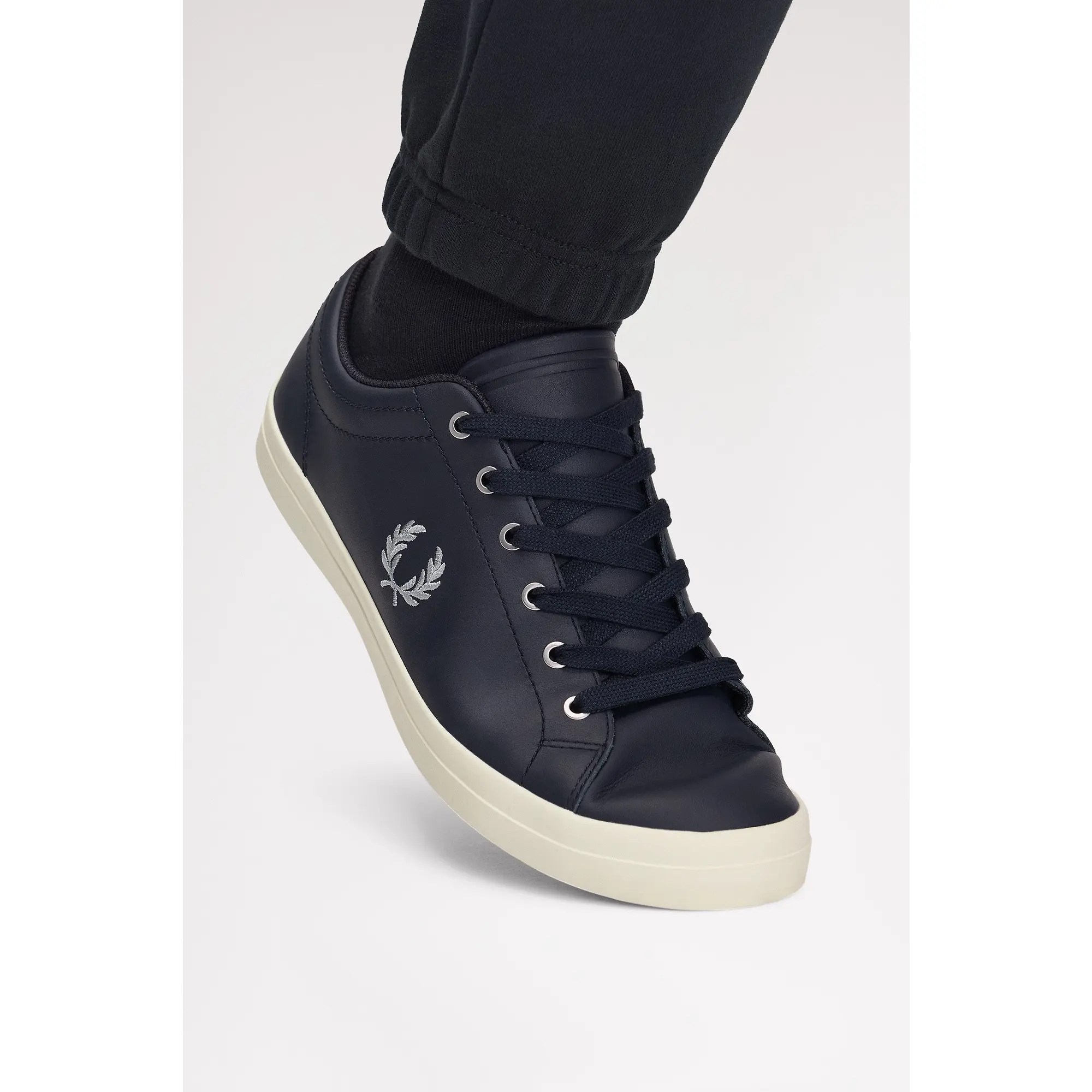 Product image 3 of 9 of Fred Perry Men's Baseline Leather Trainers - Navy