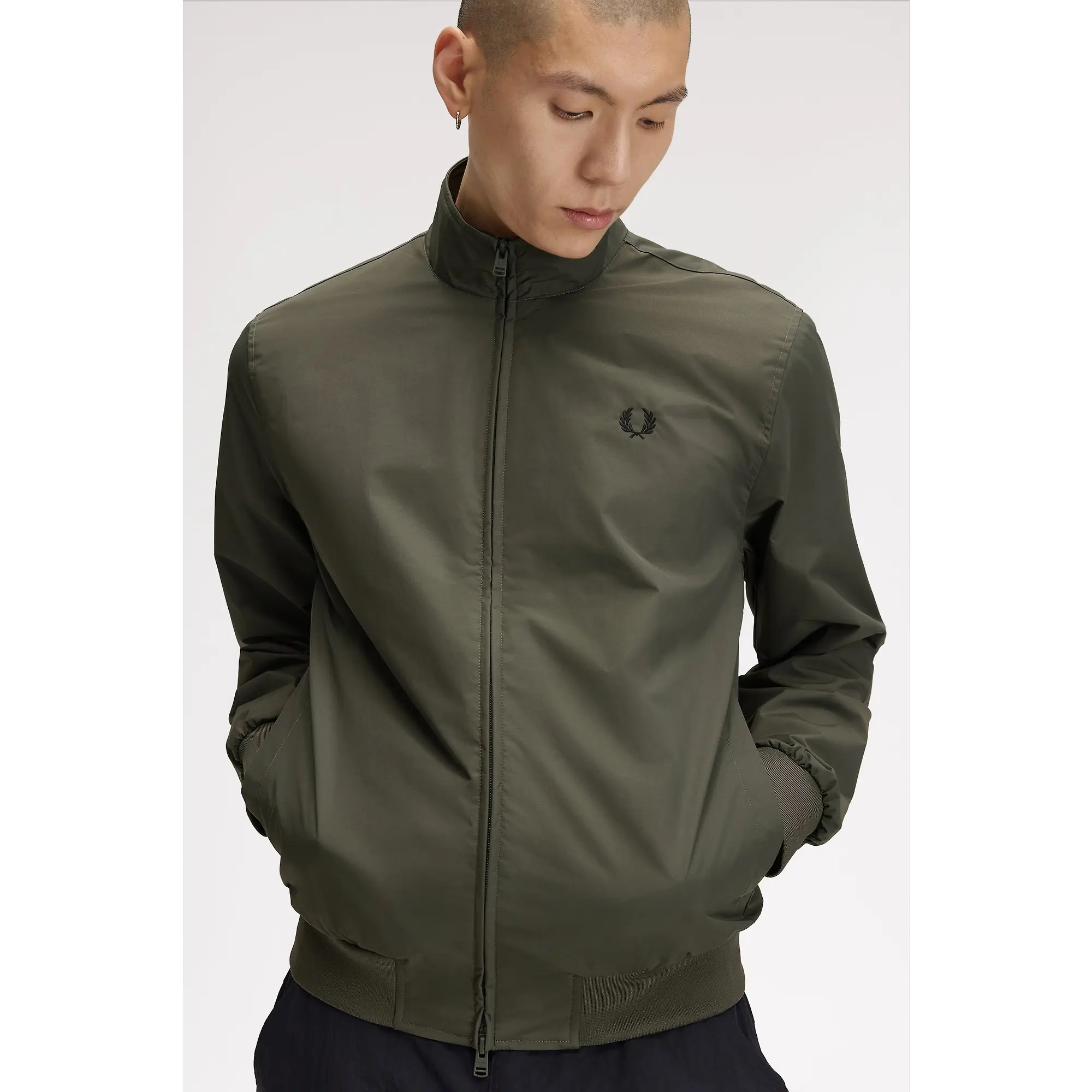 Product image 7 of 11 of Fred Perry Men's Brentham Jacket - Field Green