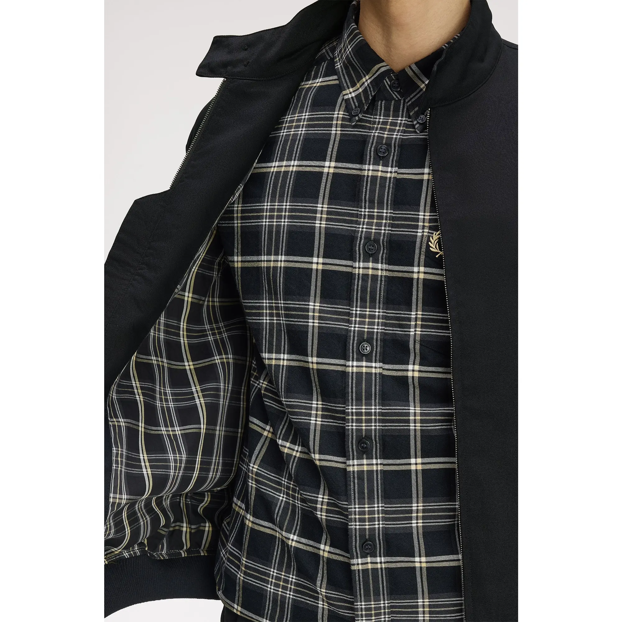 Product image 9 of 11 of Fred Perry Men's Classic Harrington Jacket - Black