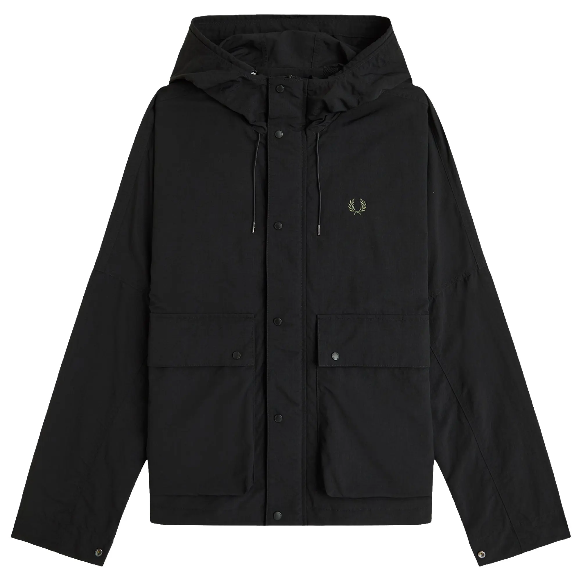 Product image 1 of 11 of Fred Perry Men's Cropped Ripstop Parka - Black