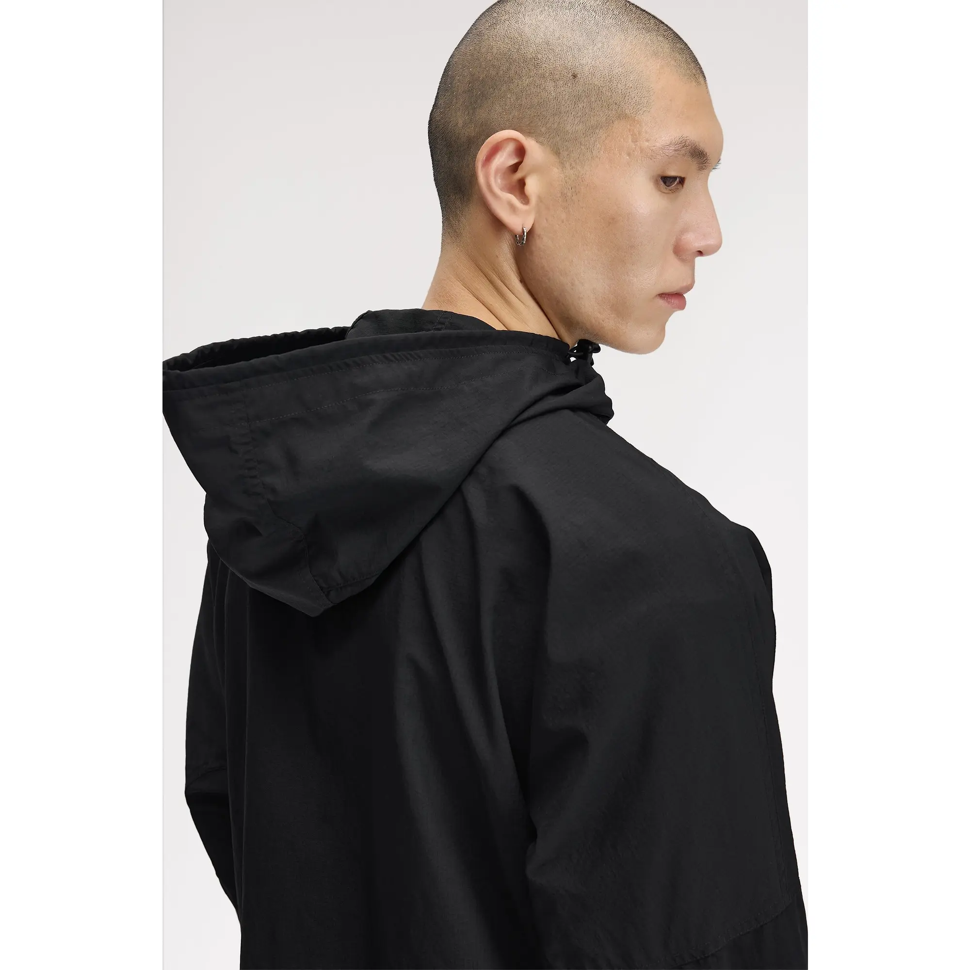 Product image 9 of 11 of Fred Perry Men's Cropped Ripstop Parka - Black