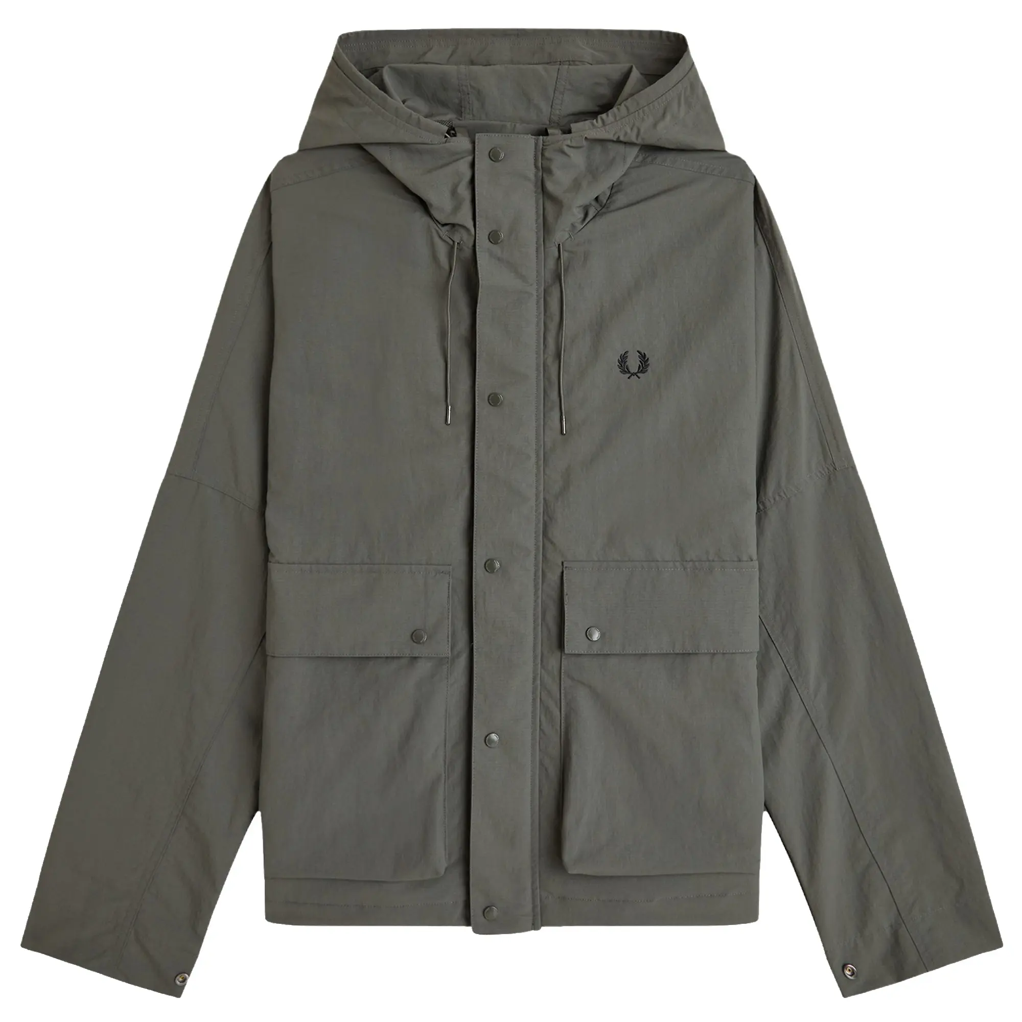 Product image 1 of 12 of Fred Perry Men's Cropped Ripstop Parka - Field Green
